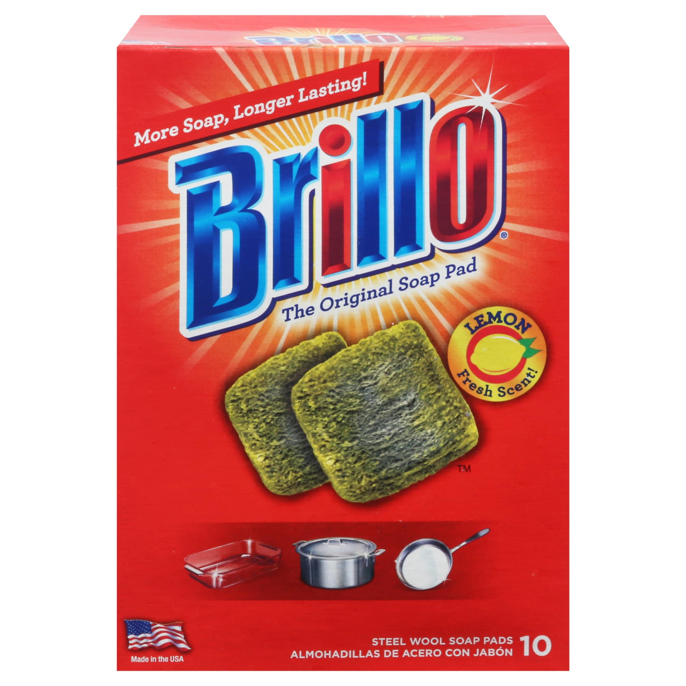 Brillo Steel Wool Soap Pads Lemon 10-Count #23320-1623