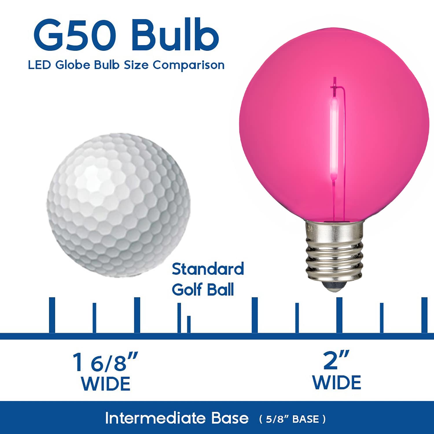 Novelty Lights LED-G50-FB-PI Patio-String-Lights - View #6