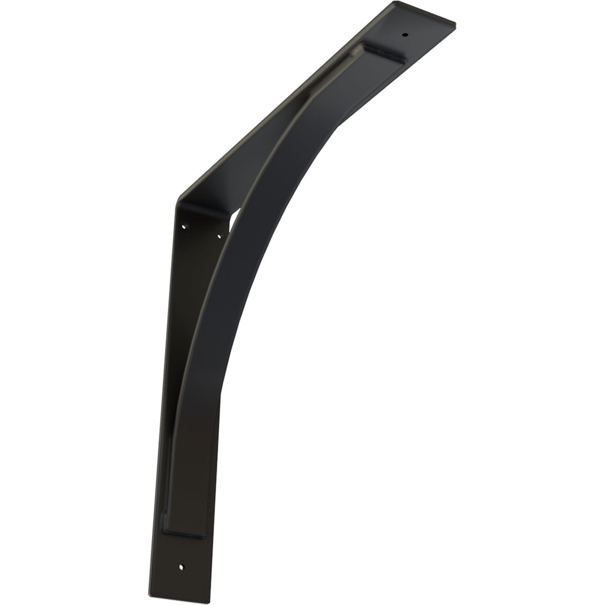 Ekena Millwork BKTM03X20X20MOPBL Morris Morris 20-in x 3-in x 20-in Black Steel Wall bracket