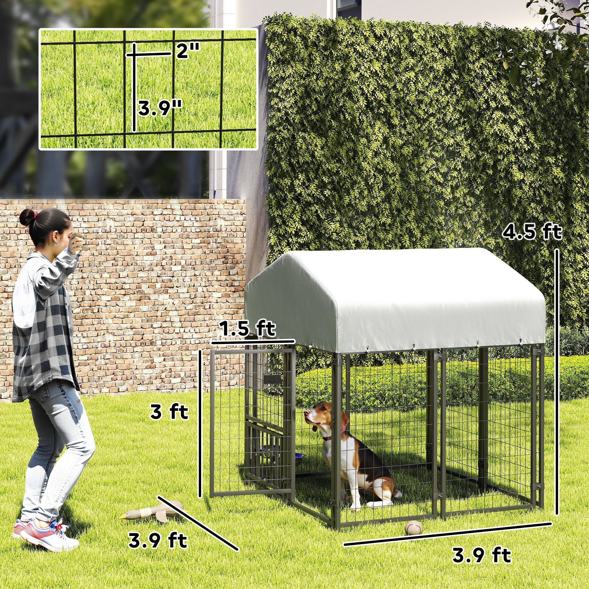 PawHut D02-218V00SR Dog-Pens - Thumbnail View #3