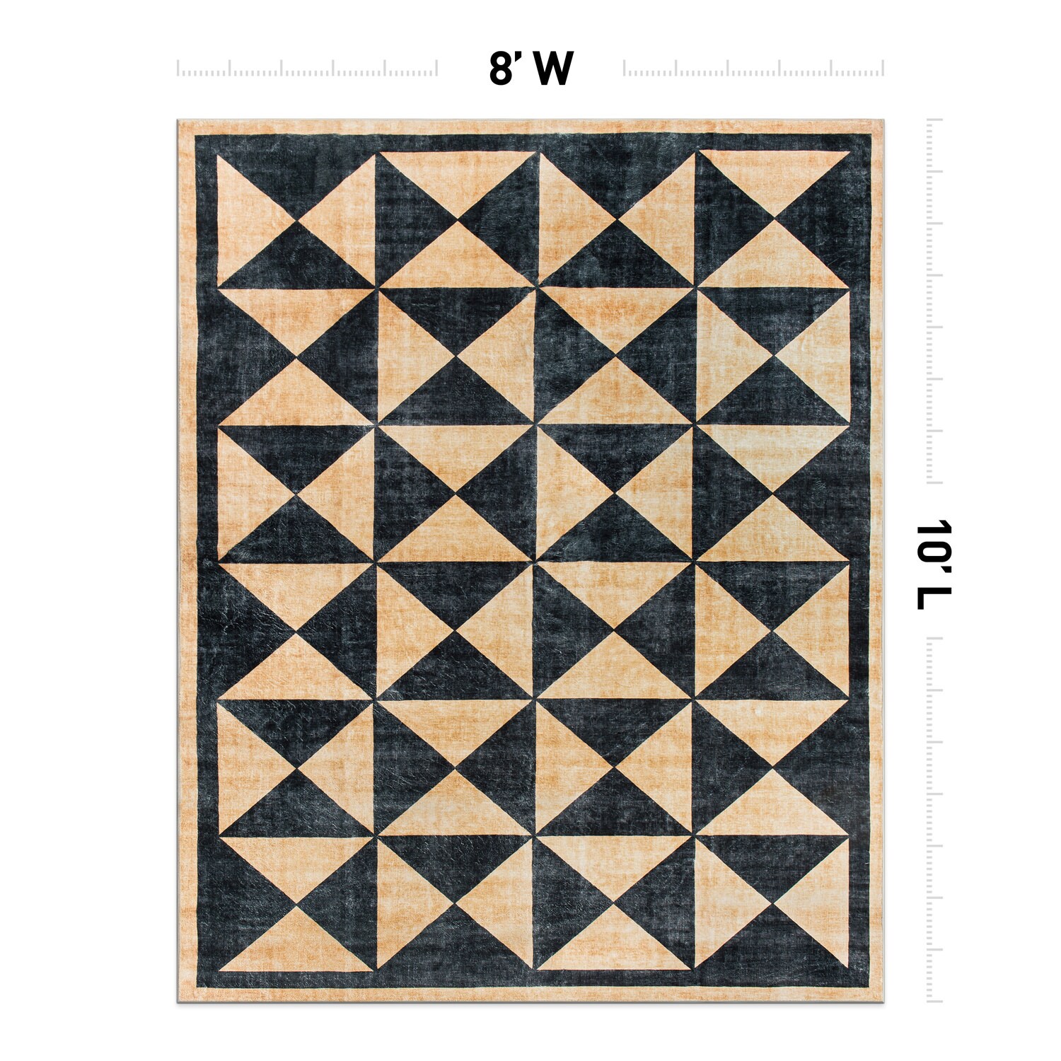 World Rug Gallery WR74NATURAL8X10 Stanford 8 x 10 (ft) Flatweave Natural Rectangular Indoor Geometric Global Machine washable Pet Friendly Area rug