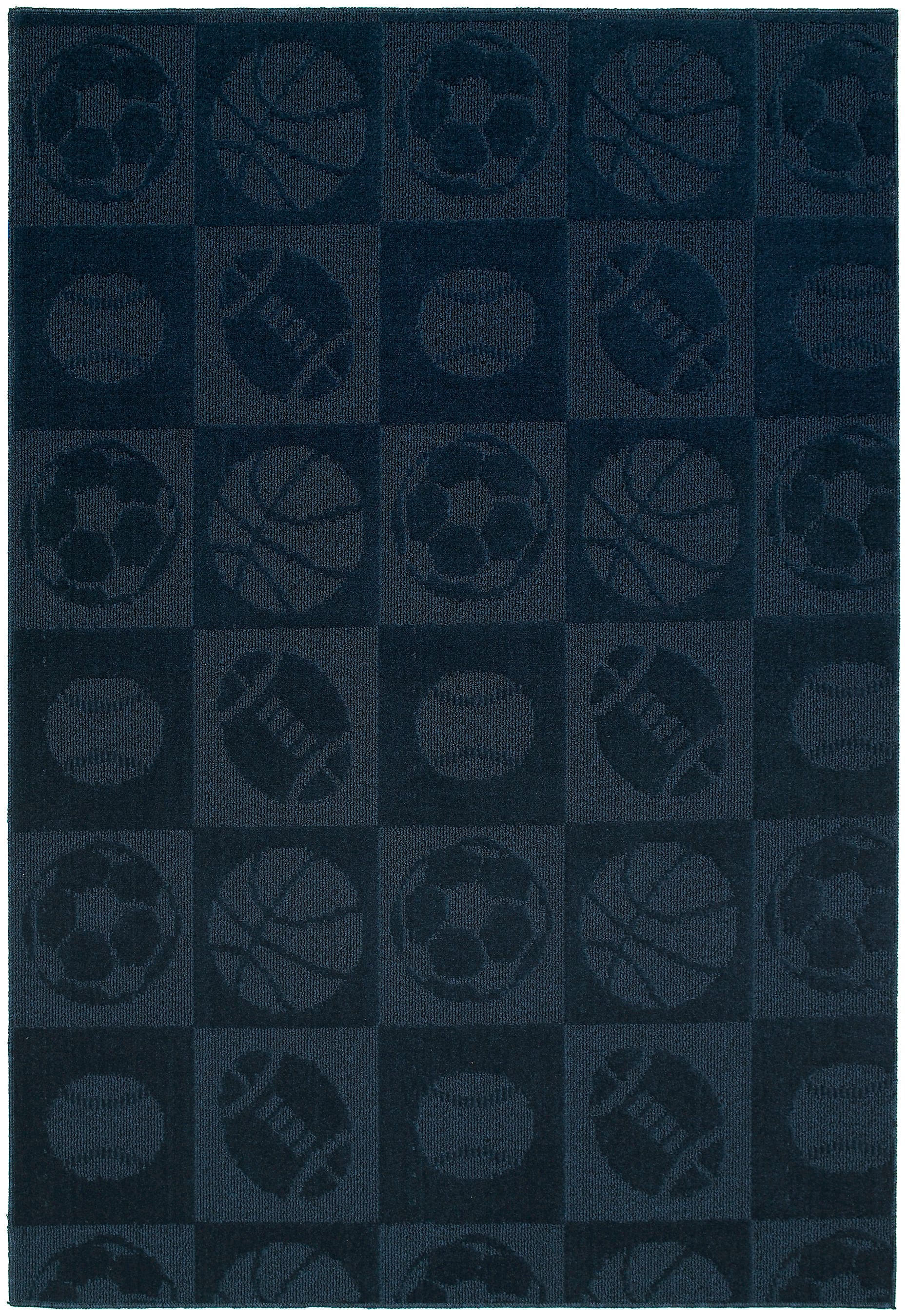 Garland sports ball 7 x 9 Navy Indoor Solid Area Rug