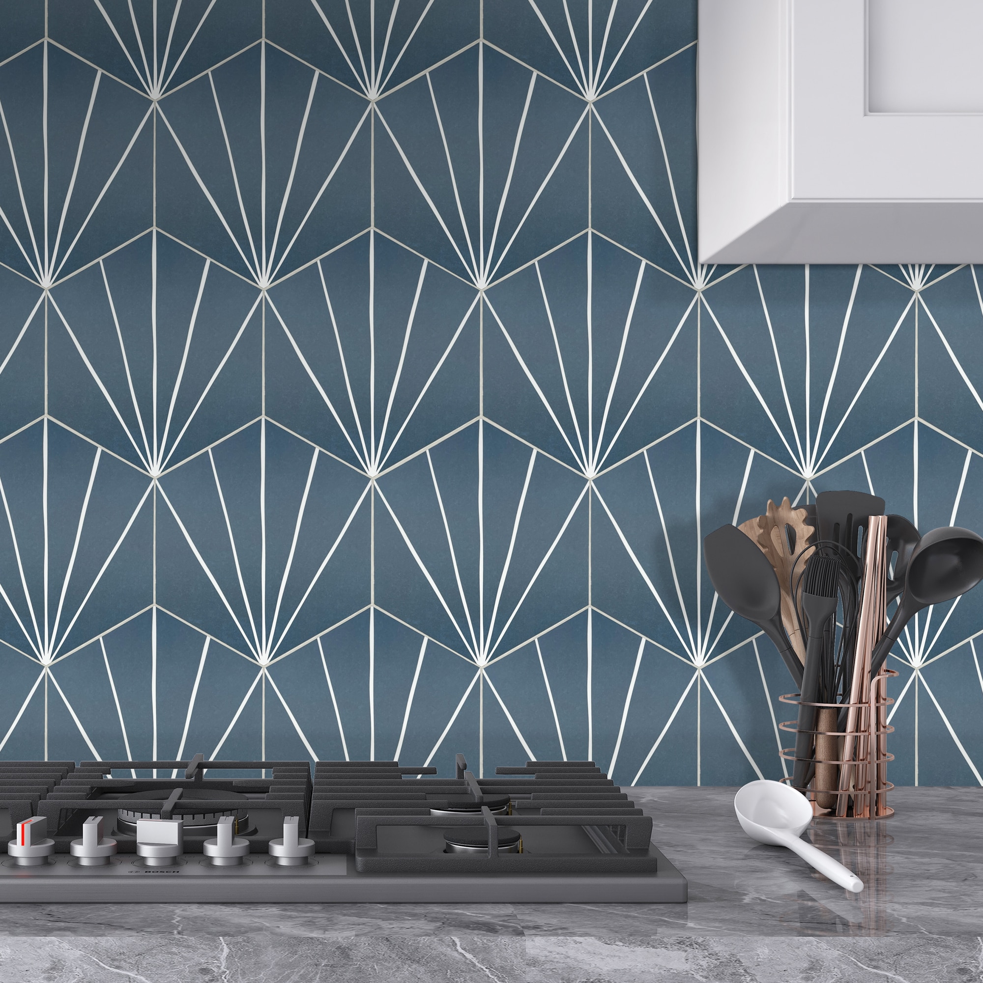 SUNWINGS HEXL-BLU-45PCS Ceramic-Tile - View #2
