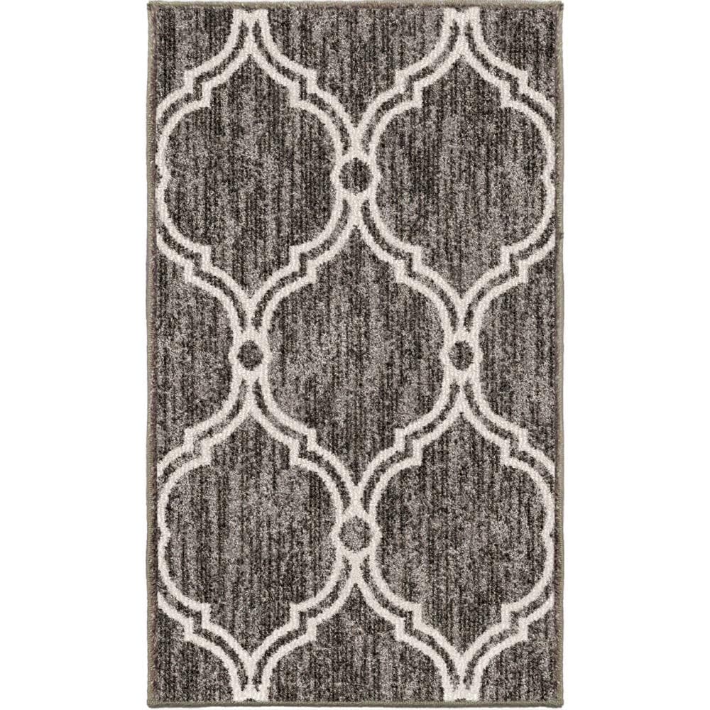 allen + roth 2pc Rug Set Grey 34.5-in x 20-in Grey Cotton Bath Mat Set in  the Bathroom Rugs & Mats department at