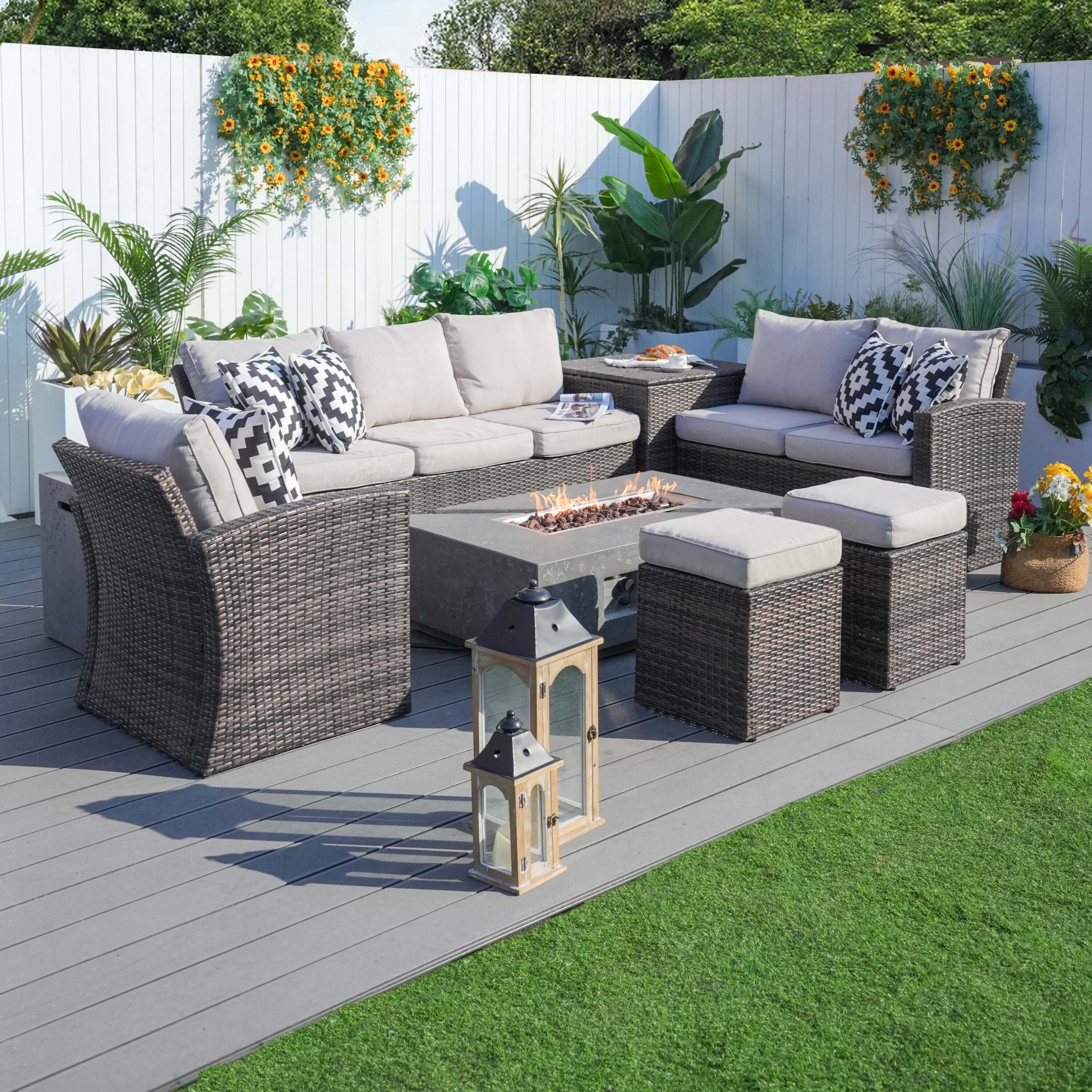 Direct Wicker DWG-1403BBR&24913GR Patio-Conversation-Sets - View #3