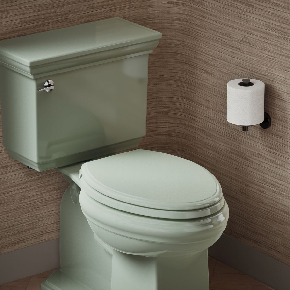 KOHLER ReadyLatch Quiet-Close elongated toilet seat in the Toilet