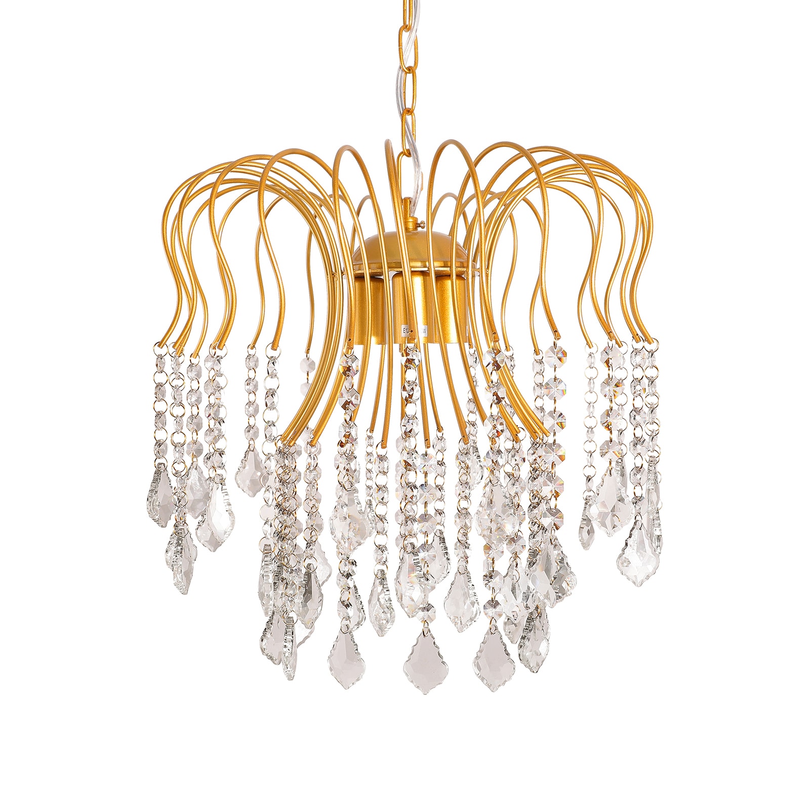 LamQee 08FTL0025BBK 3-Light Gold Modern/Contemporary LED Dry rated Chandelier