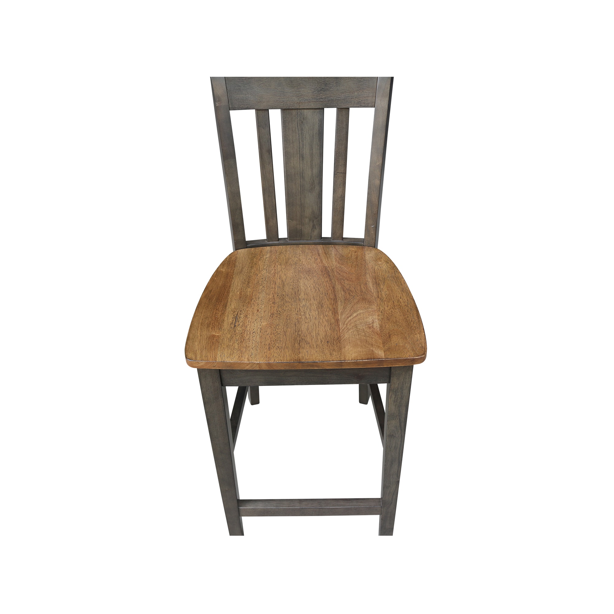 San Remo 24" Solid Wood Counterheight Stool in Hickory/Washed Coal