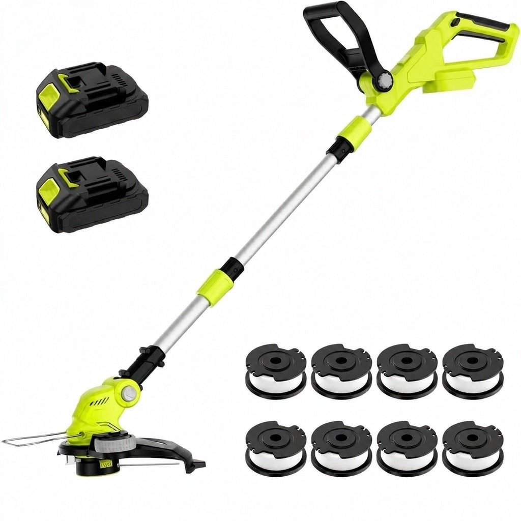 JVFCXXV - 20V Electric Weed Wacker Cordless Edger Lawn Tool Lightweight 12 Inch String Trimmer A...