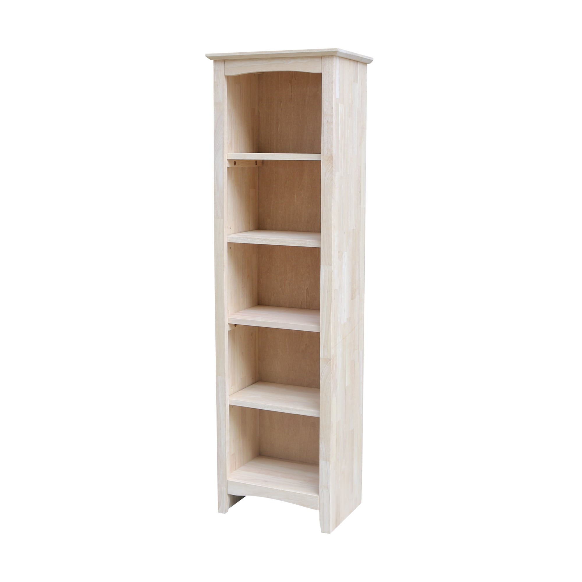 International Concepts SH-18260A Unfinished Wood 5 -Shelf Bookcase ( 18-Inches W x 60-Inches H x 12-Inches D ) Unfinished