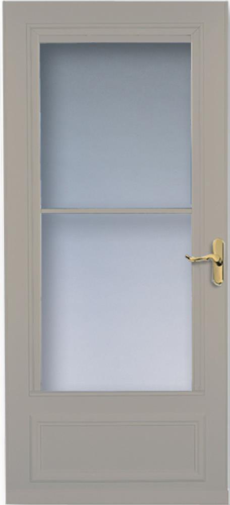 LARSON Savannah 36-in x 81-in Sandstone Mid-View Wood Core Storm Door ...