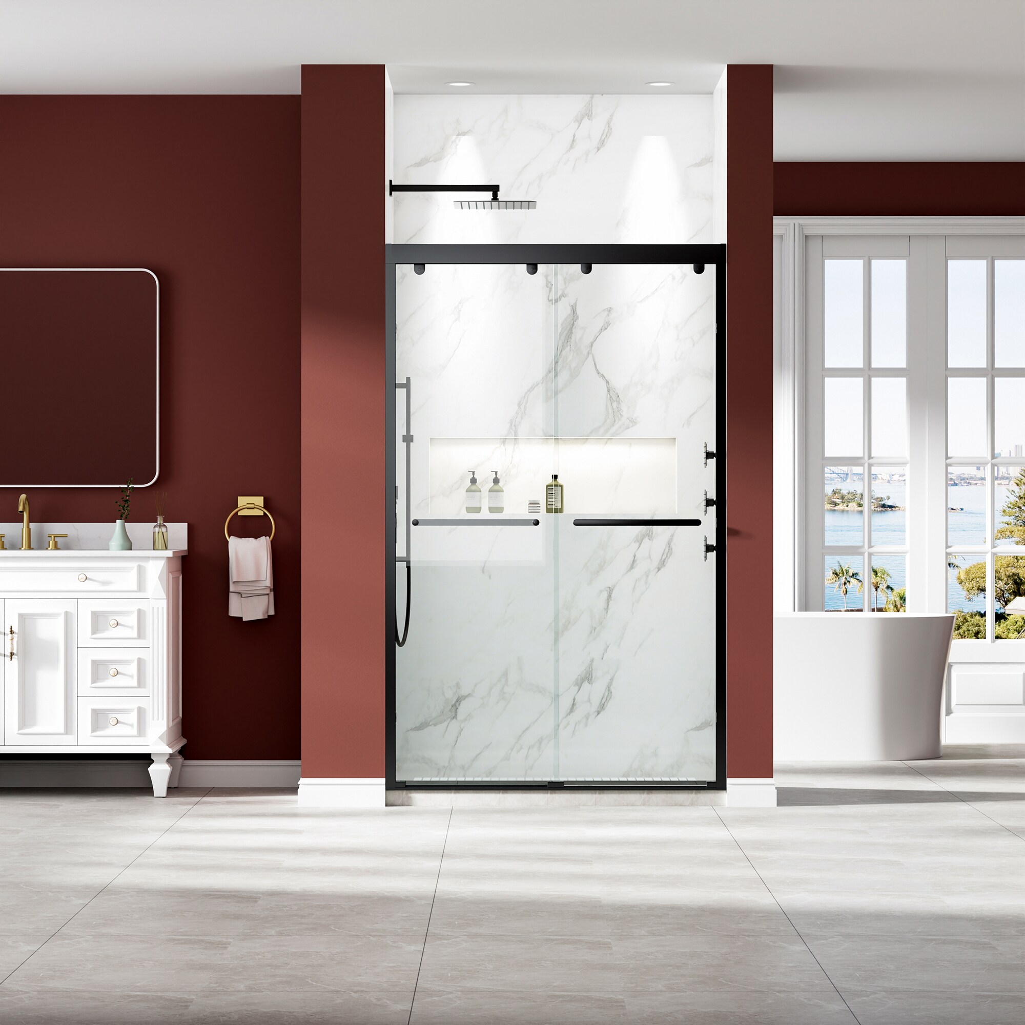 Forclover ALSD-4875MB Shower-Doors - Thumbnail View #2