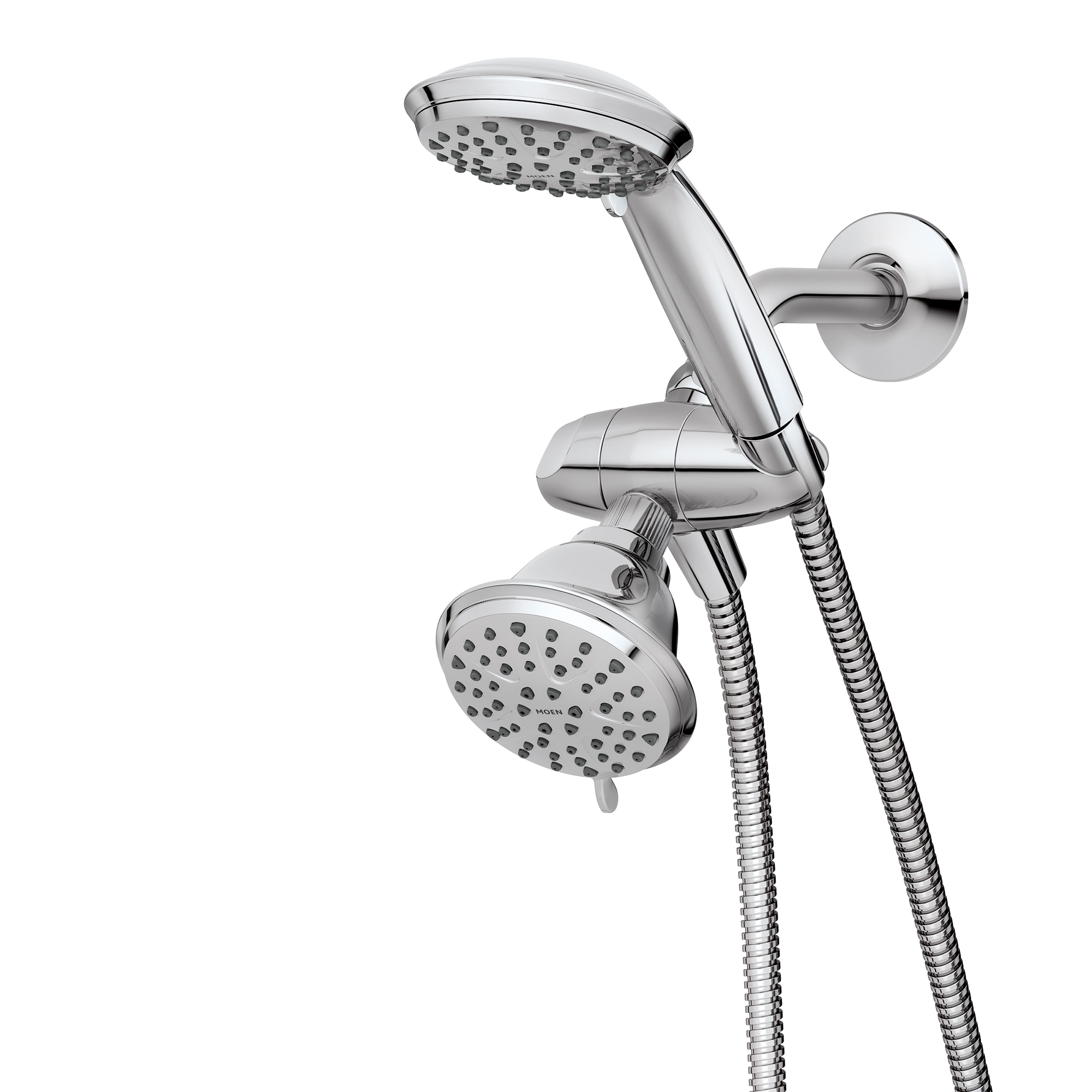 Moen Attune Chrome 3.88-in Round Dual/Combo Shower Head 1.75-GPM (6.6 ...