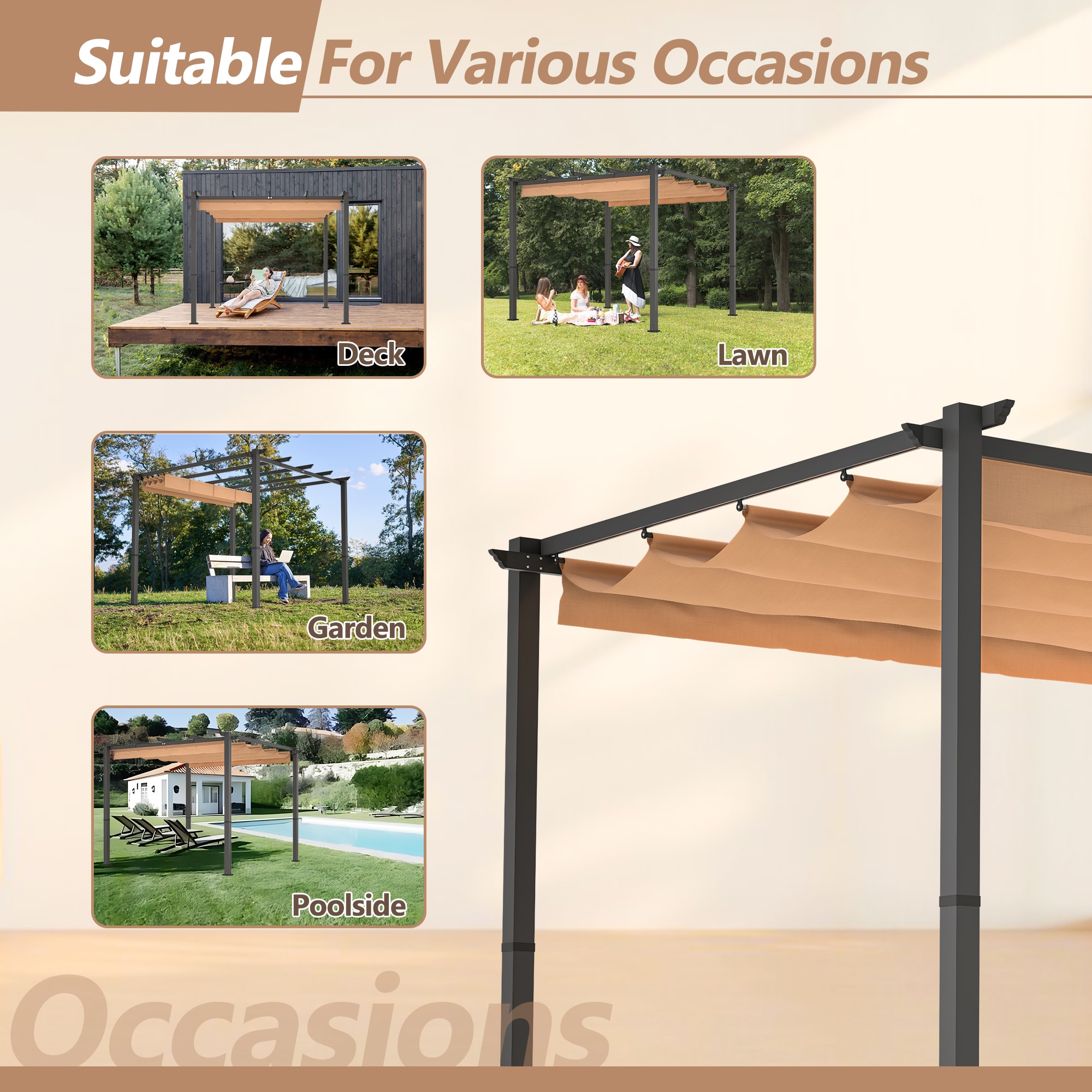 Kahomvis CX-QP109-205 Pergolas-2 - View #4