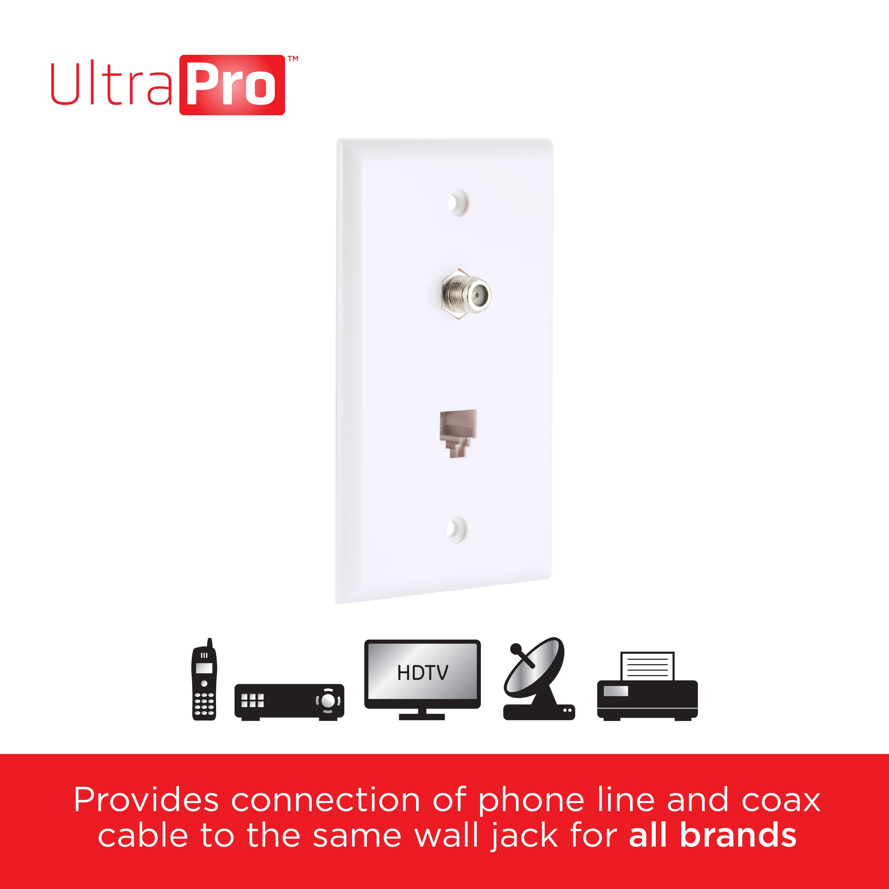 Ultra Pro 52186 Audio-Video-Wall-Jacks - View #2
