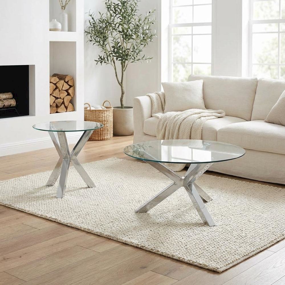 FurniFact BO3942167WHT Accent-Table-Sets - View #3