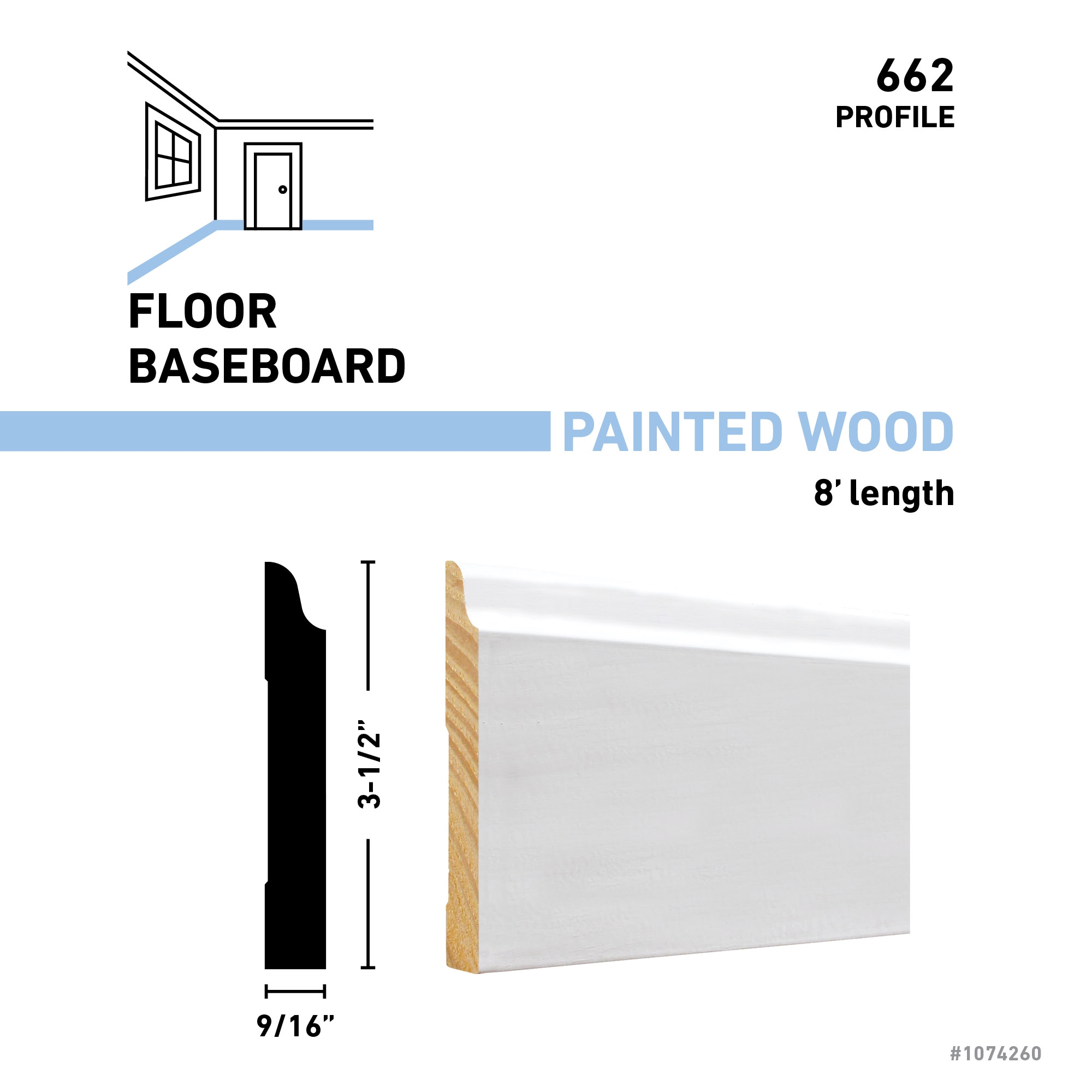 allen + roth 662 8 FJPWH Baseboard-Moulding - View #3