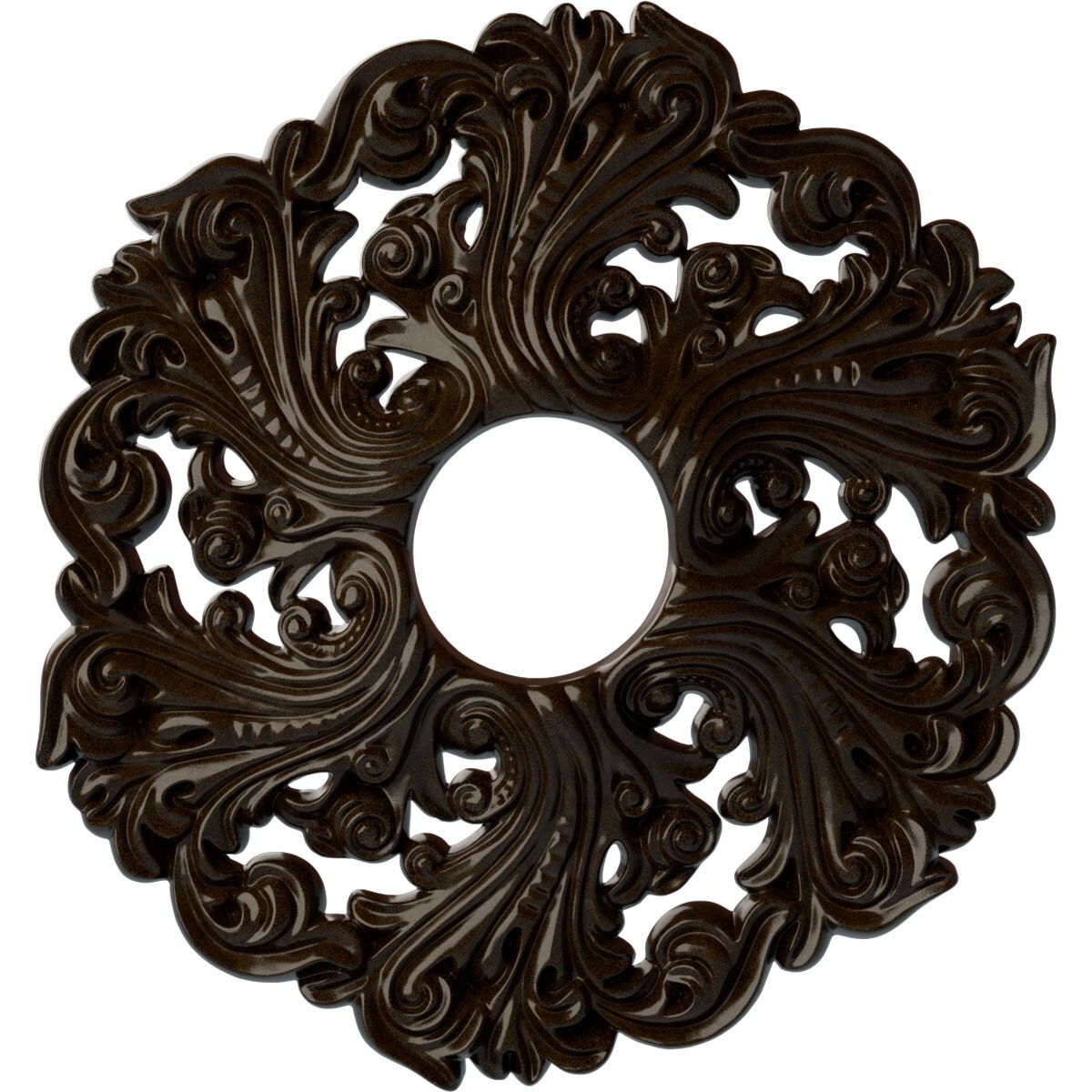 Ekena Millwork CM19ORBZS Orrington 19.625-in W x 19.625-in L Painted Bronze Polyurethane Whole Ceiling Medallion