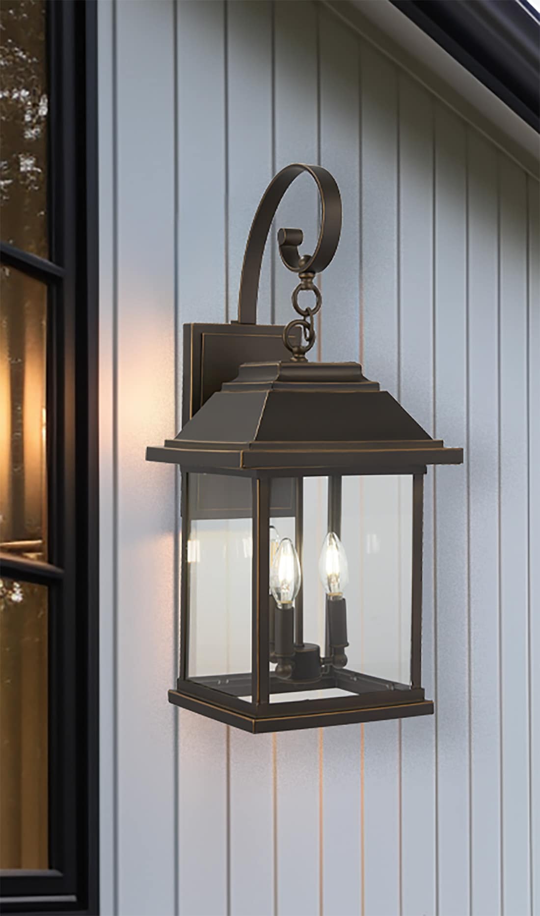 Minka Lavery 72633-143C Mariner's Pointe 4 -Light 25.5-in H Oil-rubbed Bronze Hardwired Outdoor Wall Light