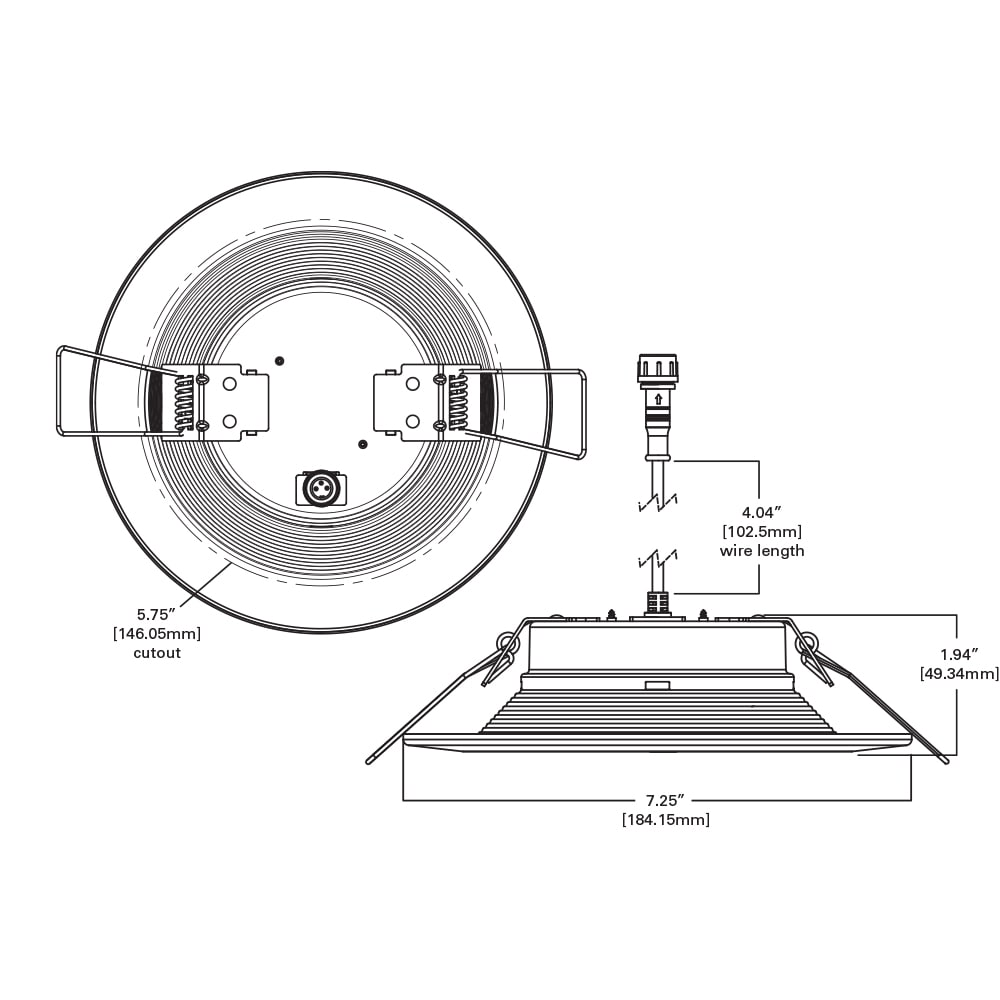 Halo 6in Matte White Energy Star LED Downlight with Color Select