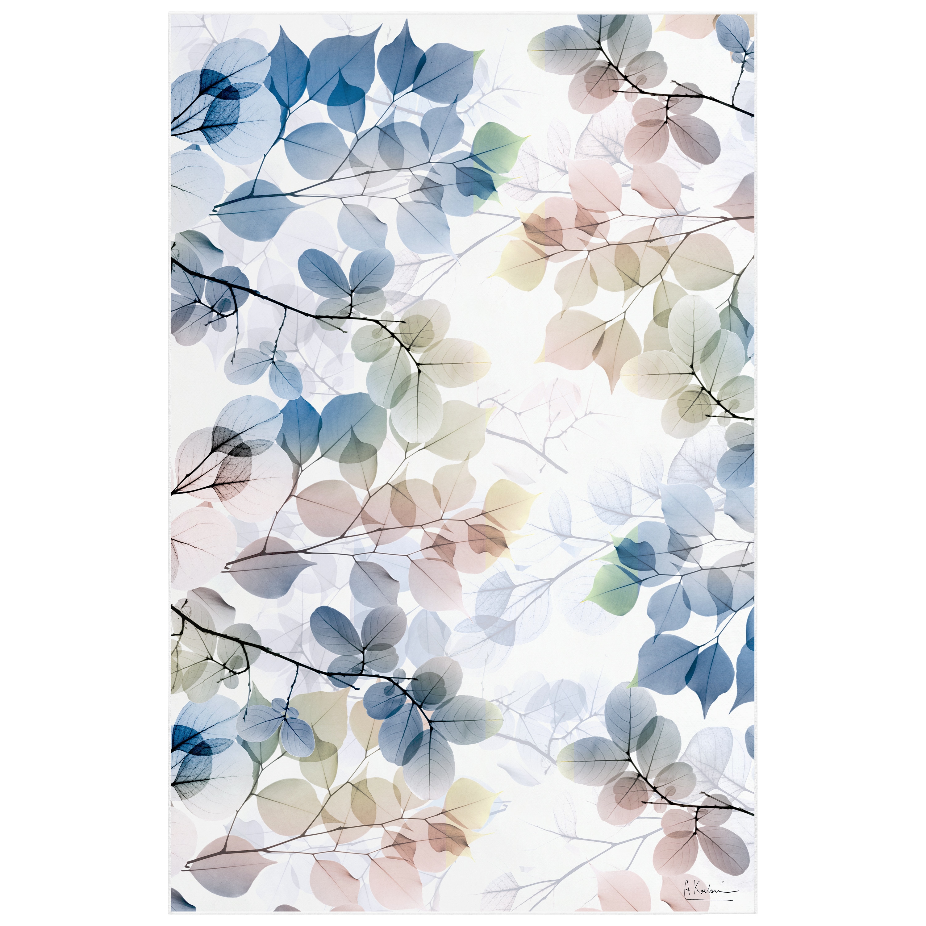 Empire Art Direct TDA-AD732-0508C2 5 x 8 (ft) Polyester Multi-Colored Rectangular Indoor Floral/Botanical Area rug