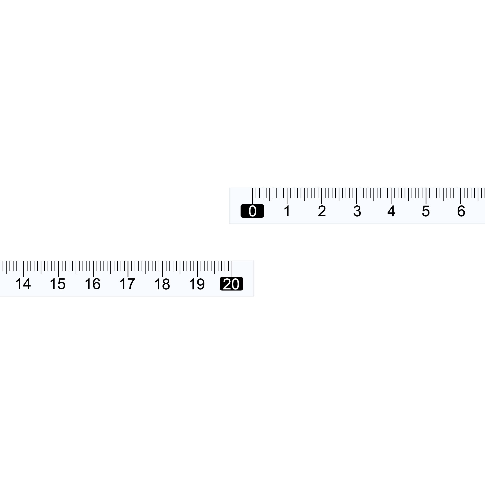 Unique Bargains 10pcs Adhesive Backed Tape Measure 20cm Left to Right Read Measuring Tapes Stick on Workbench Ruler (Transparent) #S26033100UX7664