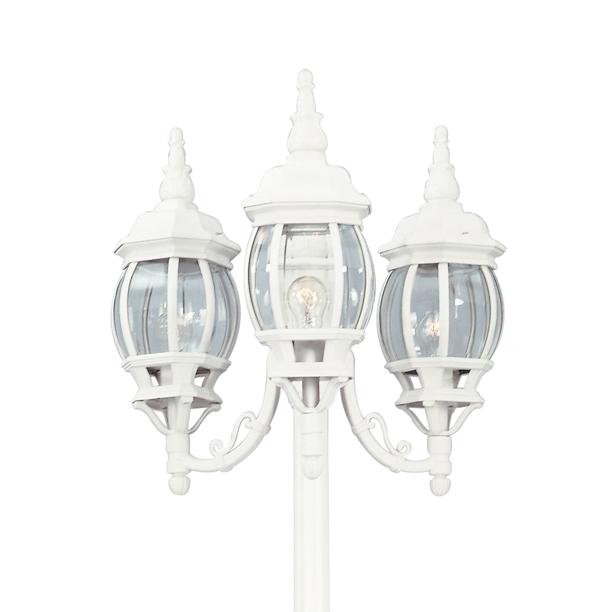 Designers Fountain Hacienda 84.5-in White Hardwired Incandescent Post Light  in the Complete Post Lights department at