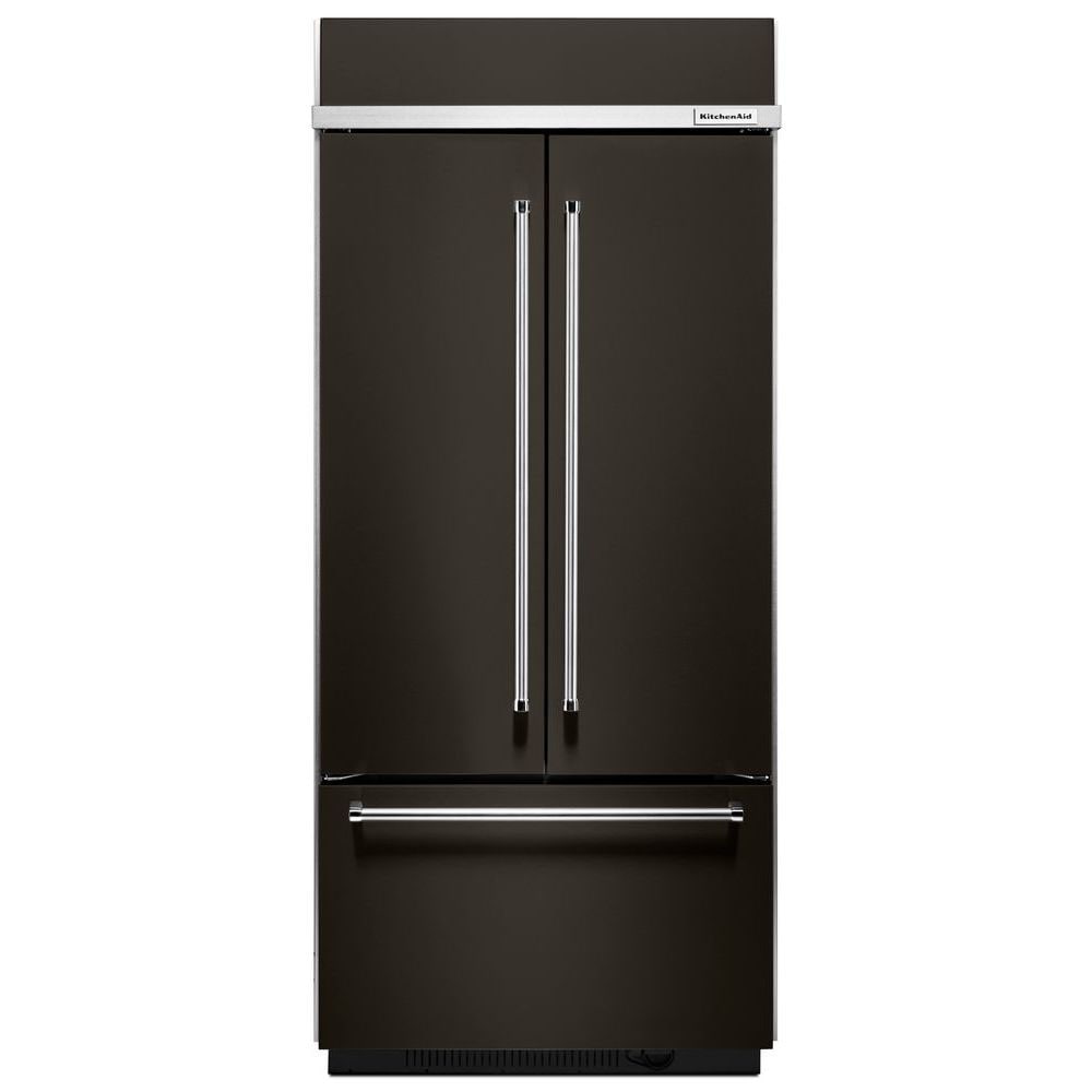 KitchenAid Black stainless steel French Door Refrigerators at Lowes.com