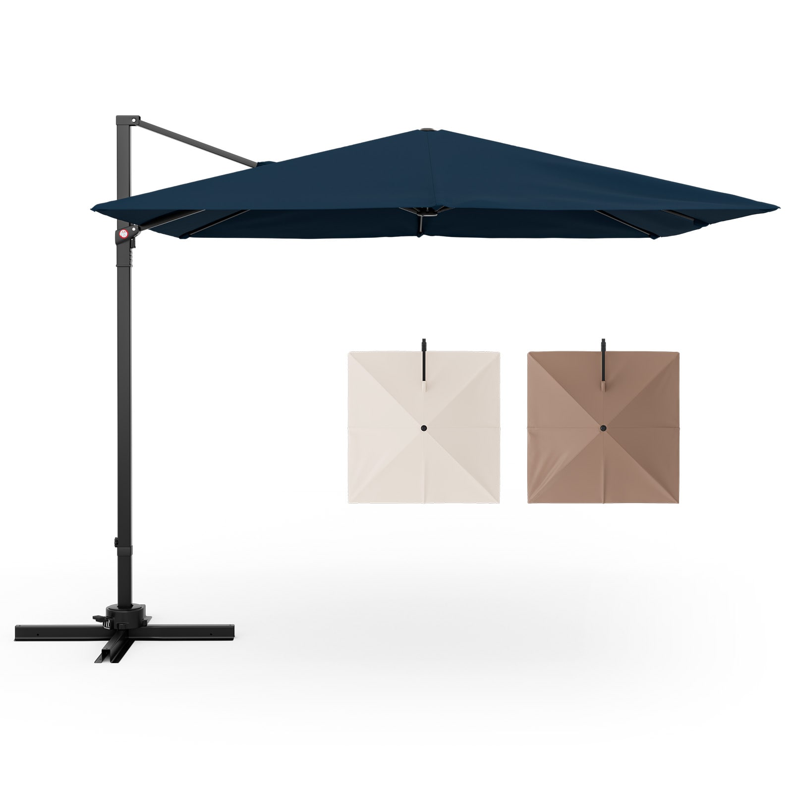 Forclover HYFE-10888NY 9.3-Feet Steel Blue Market Patio Umbrella