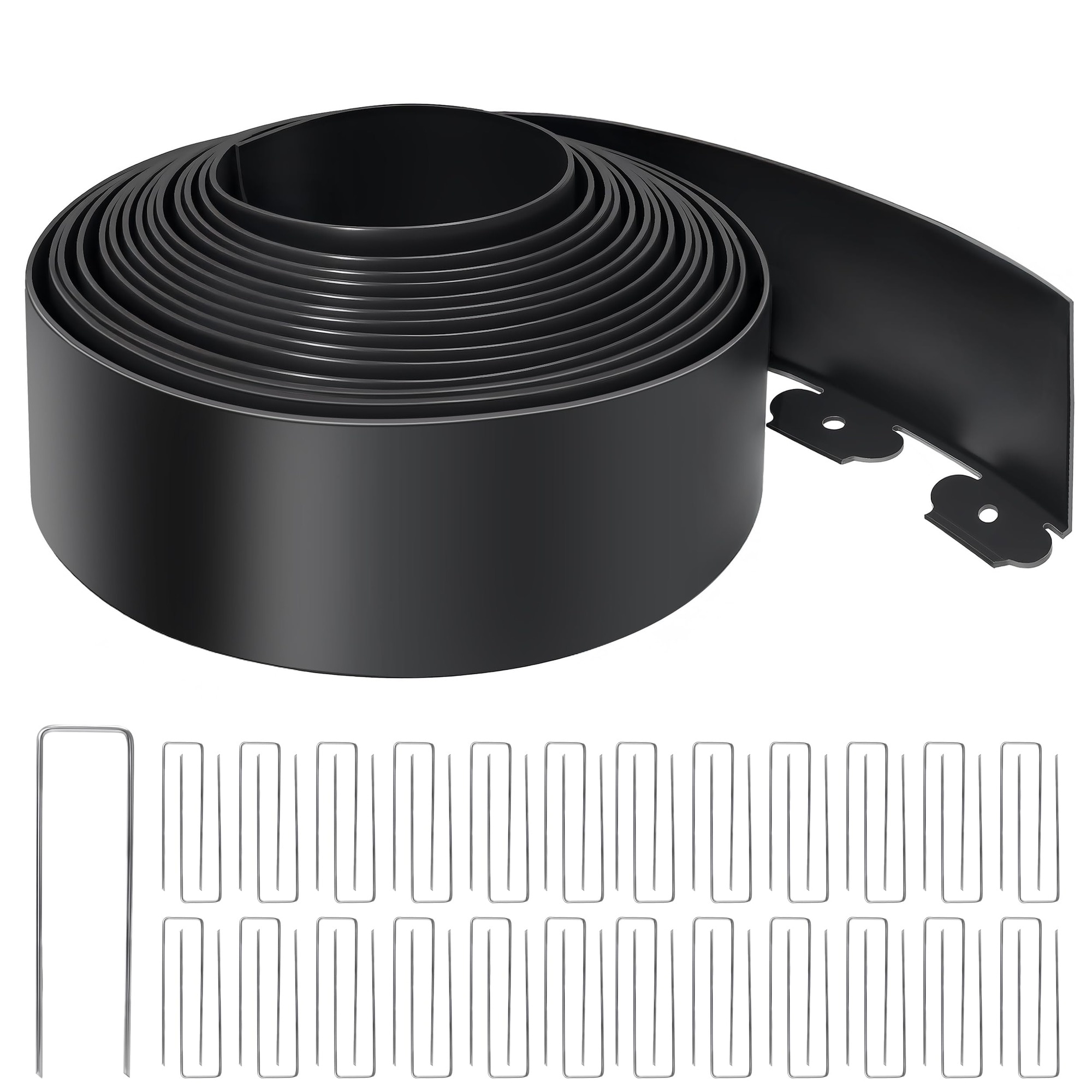Justincity  Landscape Edging 4 Inch Tall No Dig Garden Border 33 Foot with 30 Metal Stakes Lawn Edging for Yard Flower Bed and Landscaping