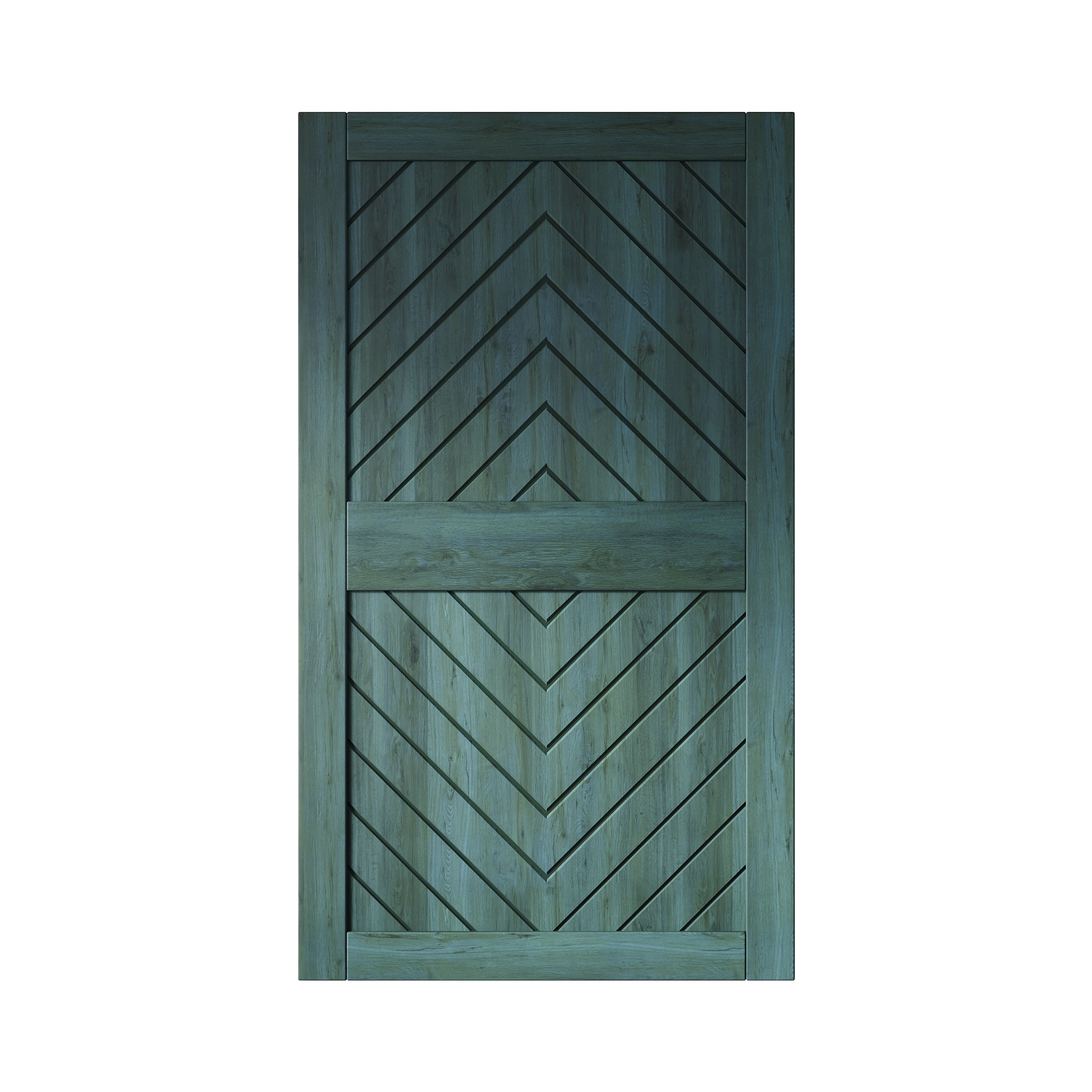 HOMACER JT2-4884-RP 48-in x 84-in Royal Pine Herringbone Pine Wood Solid core Single Barn Door (Hardware Not Included)