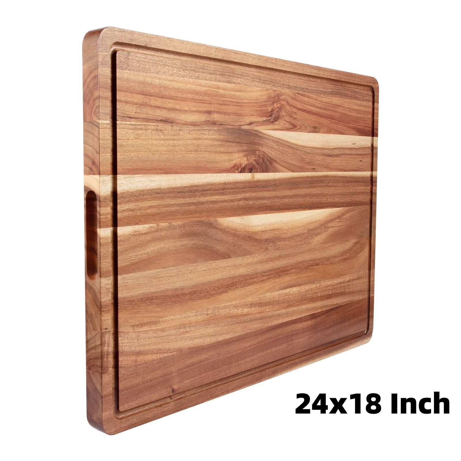 WhizMax JXNAG-PHO-0RWU5BEE 24x18 Extra Large Acacia Wood Cutting Board-1.2 Inch Thick Butcher Block Cutting Board with Deep Juice Groove-Chopping Board with Side Handles for Meat Vegetables and Fruit