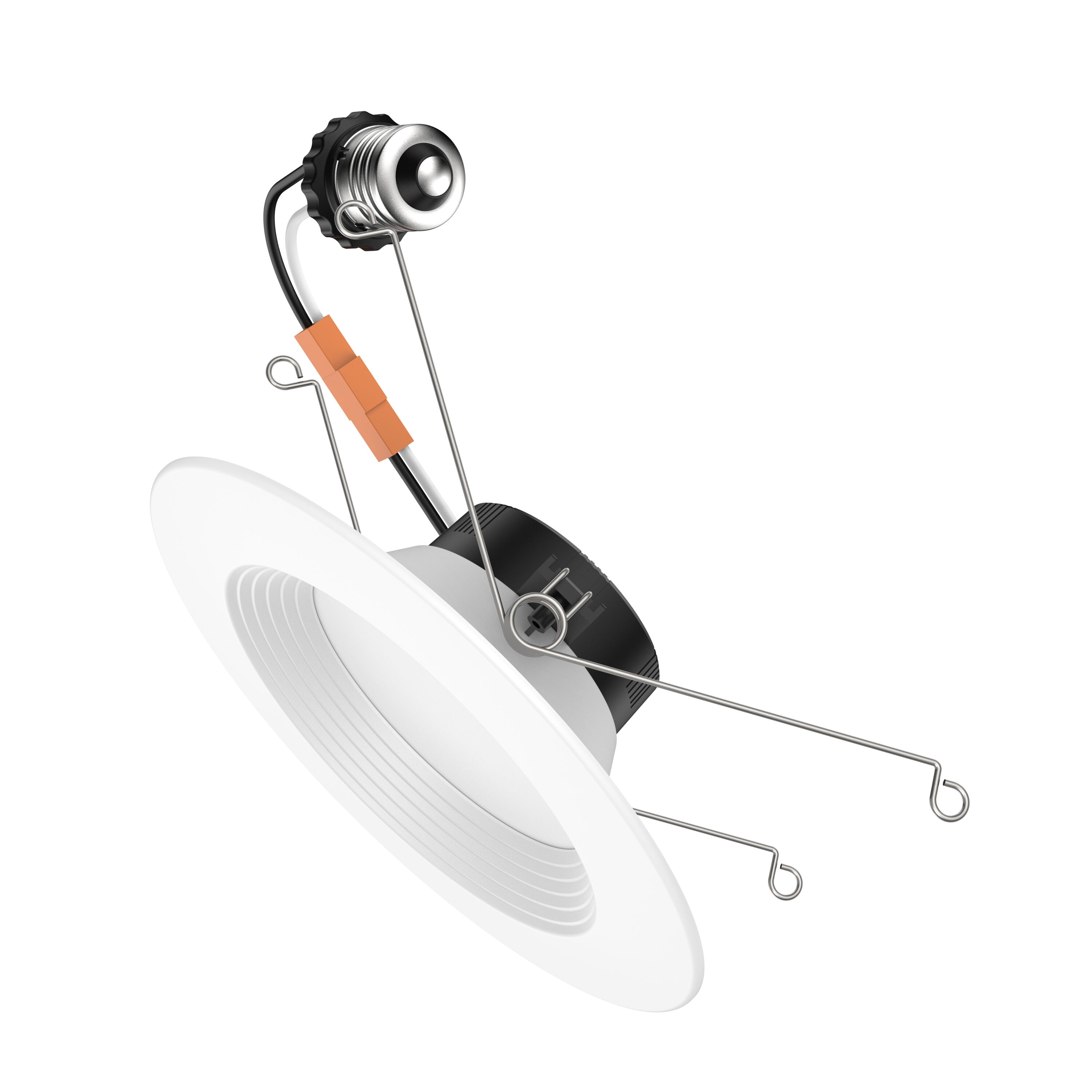 Utilitech MQTL1287-L85K9027 White 5-in or 6-in 850 -Lumens Switchable white Round Dimmable LED Wet rated Recessed Downlight