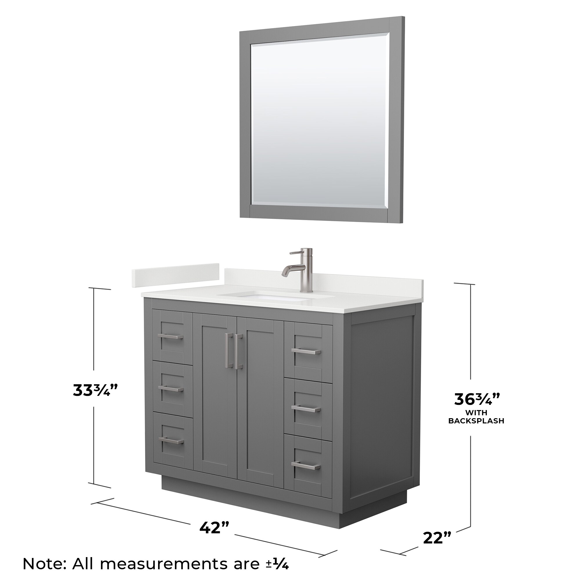 Wyndham Collection WCF292942SKGWQUNSM34 Bath-Vanity-Combo - View #6