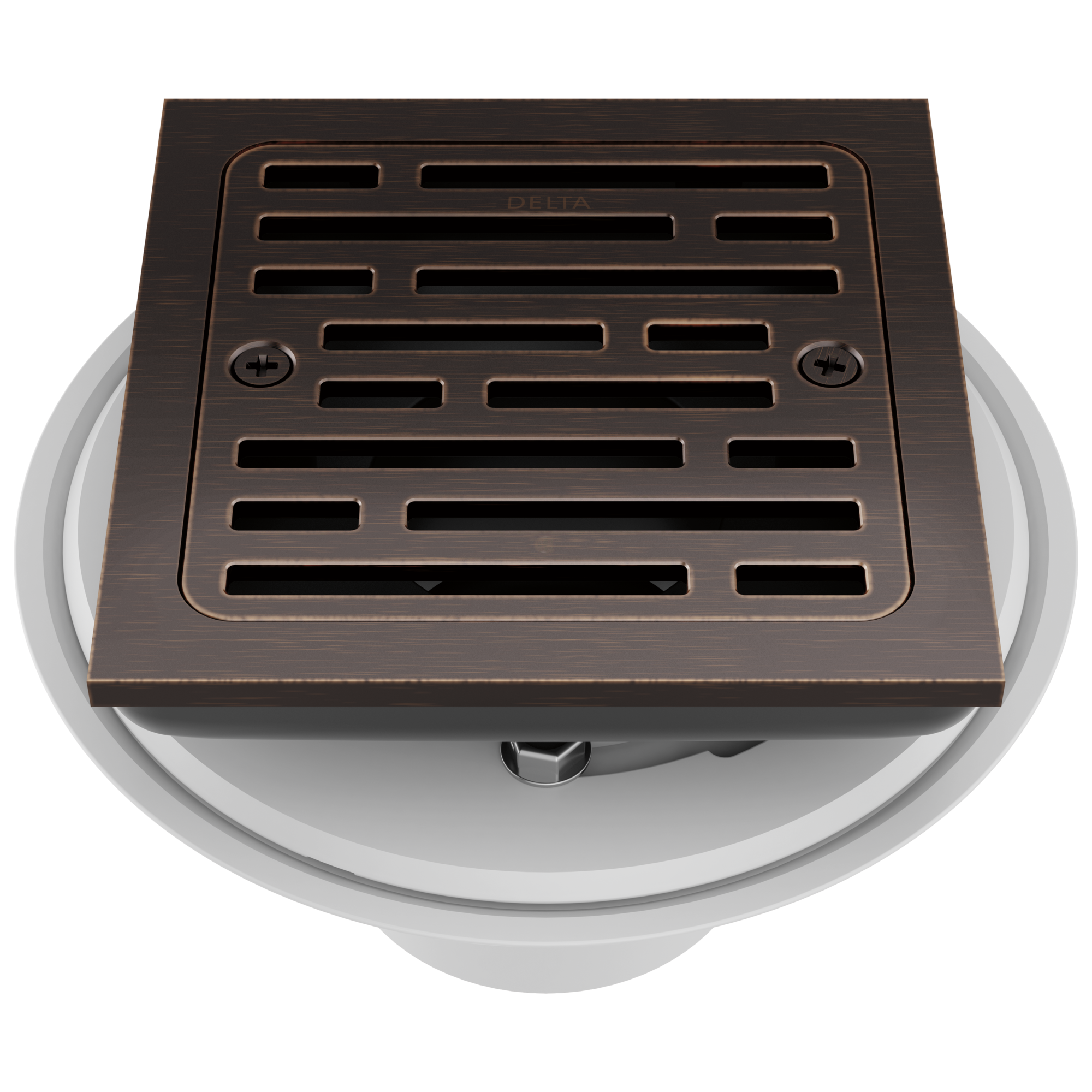 4 Prefab Round Shower Drain in Venetian Bronze