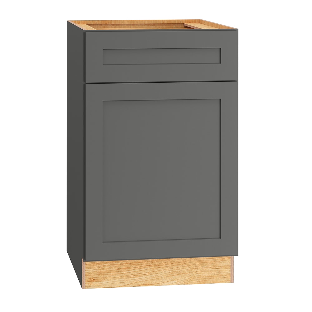 Diamond Express 328 BWB21 Jamestown 21-in W x 34.5-in H x 24-in D Moonstone Gray Pull-out trash cabinet Base Fully assembled Plywood Cabinet Recessed Panel Shaker