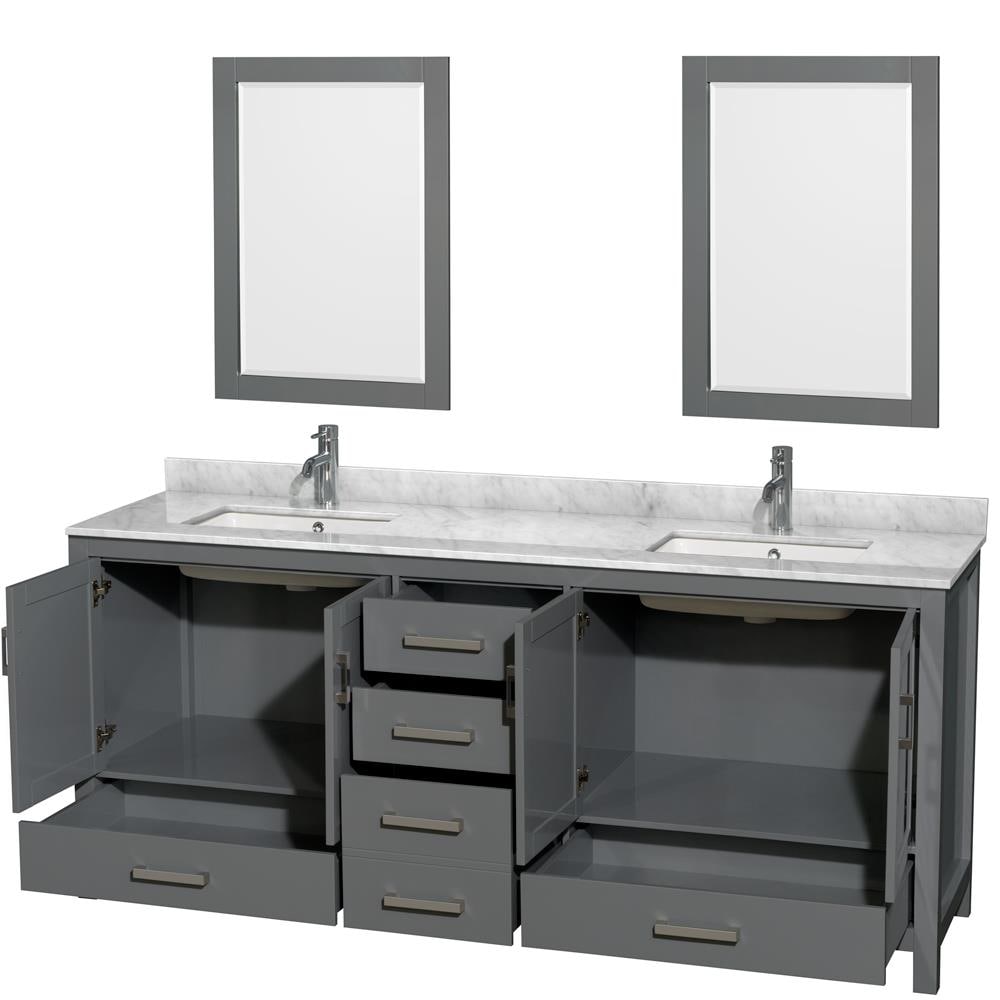Wyndham Collection WCS141480DKGCMUNSM24 Bath-Vanity-Combo - View #2