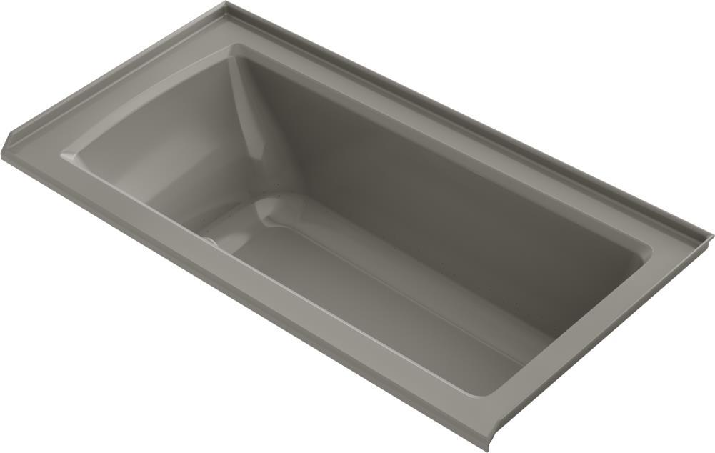 KOHLER 1947-GRF-K4 Archer 72-in L x 36-in W x 20.25-in H Mexican Sand Acrylic Rectangular Alcove Air Bath