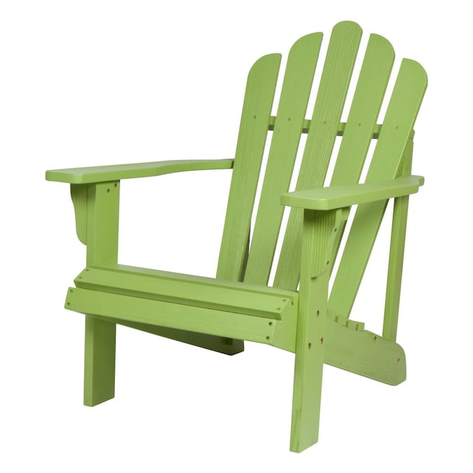 Shine Company Westport Ii Hydro Tex In Lime Green Wood Frame Stationary Adirondack Chair S With Slat Seat The Patio Chairs Department At Com - Lime Green Patio Chairs