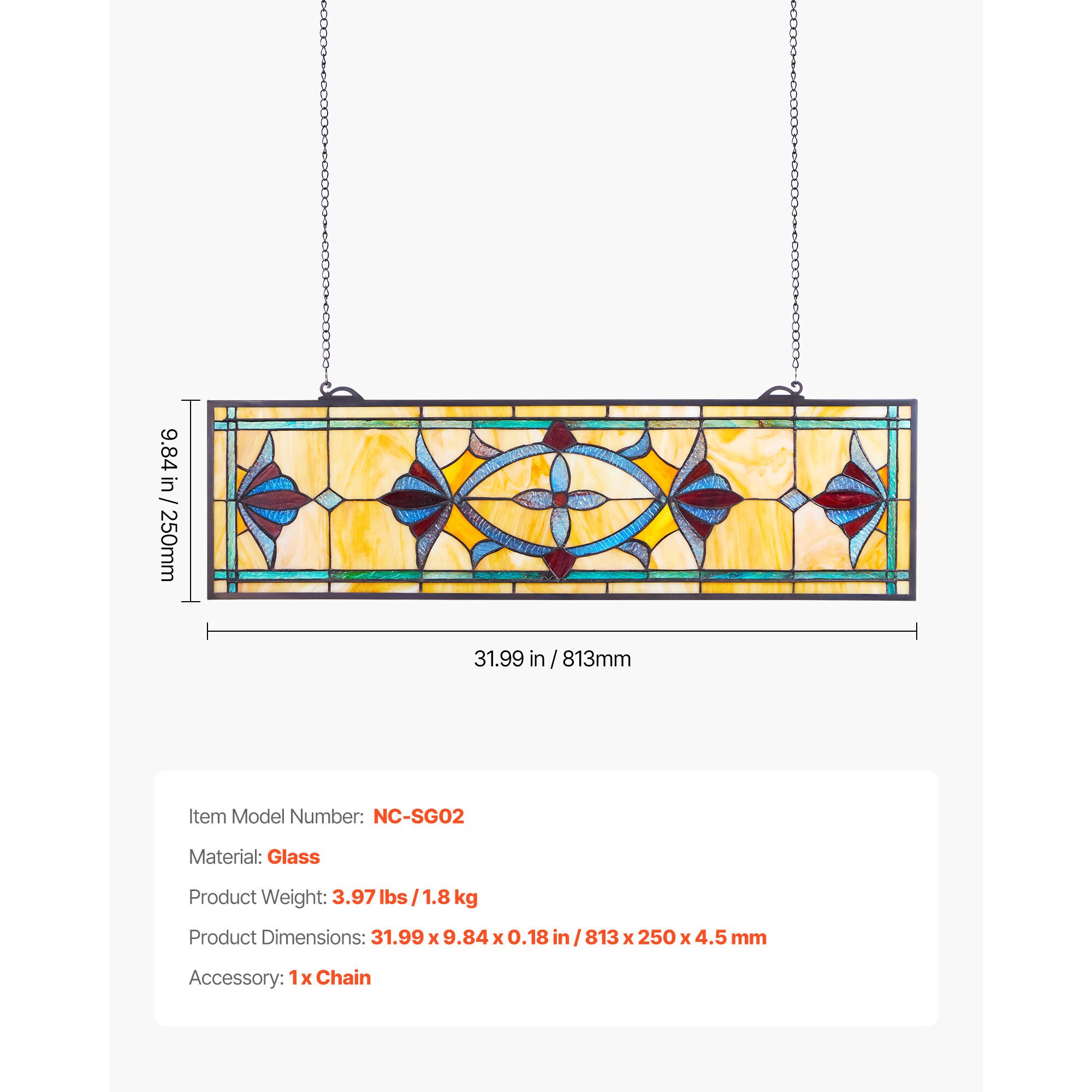 VEVOR SCHXFXCSBLBH08776V0 Stained-Glass-Panels - View #7