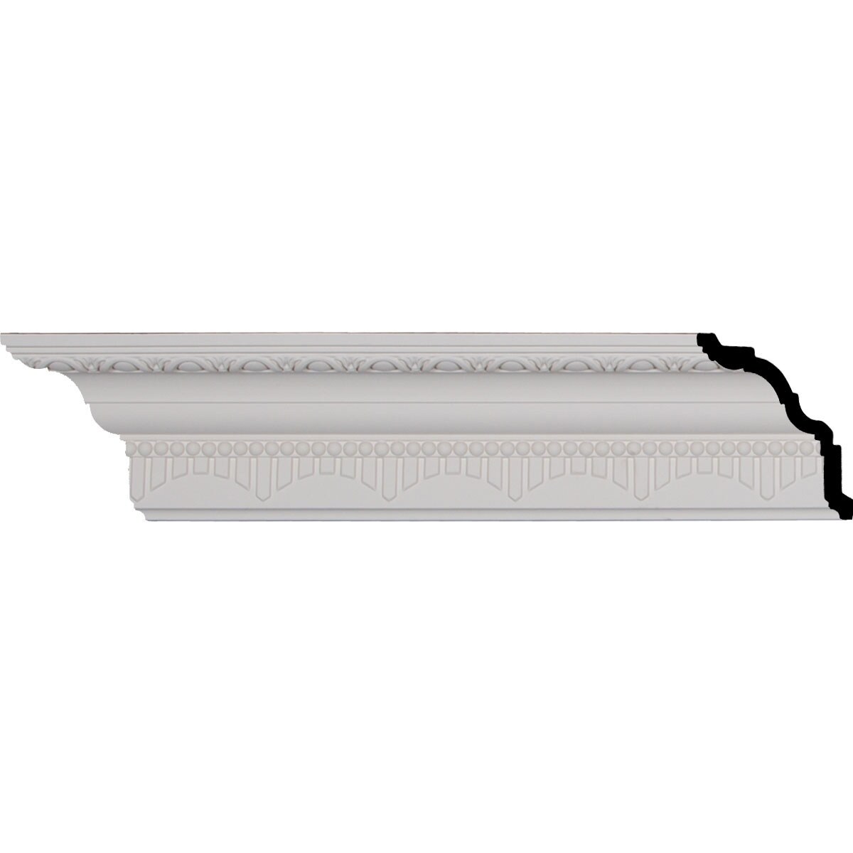 Ekena Millwork MLD04X04X05DI-CASE-8 Dijon 5-1/2-in x 7-ft 10-1/2-in Primed Urethane Crown Moulding 8 -Pack