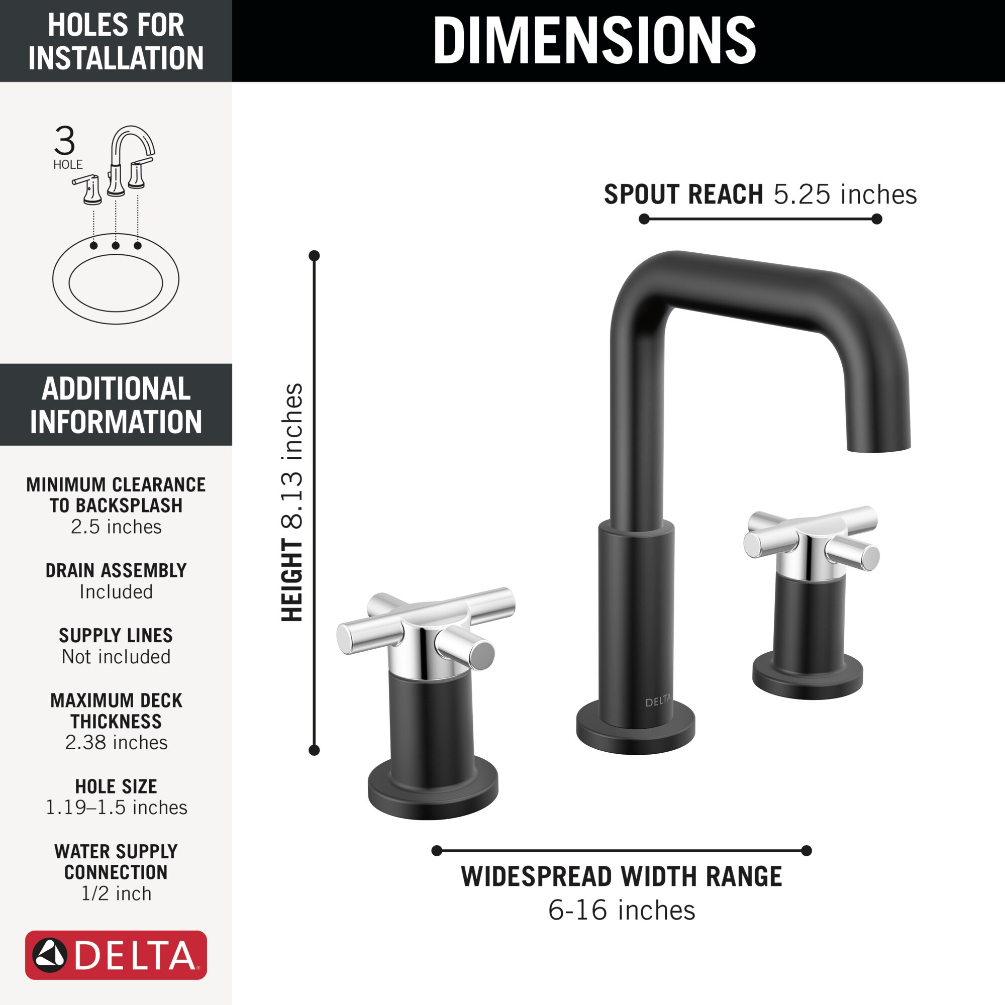 Delta 35894LF-CS Lavatory-Faucets - View #3