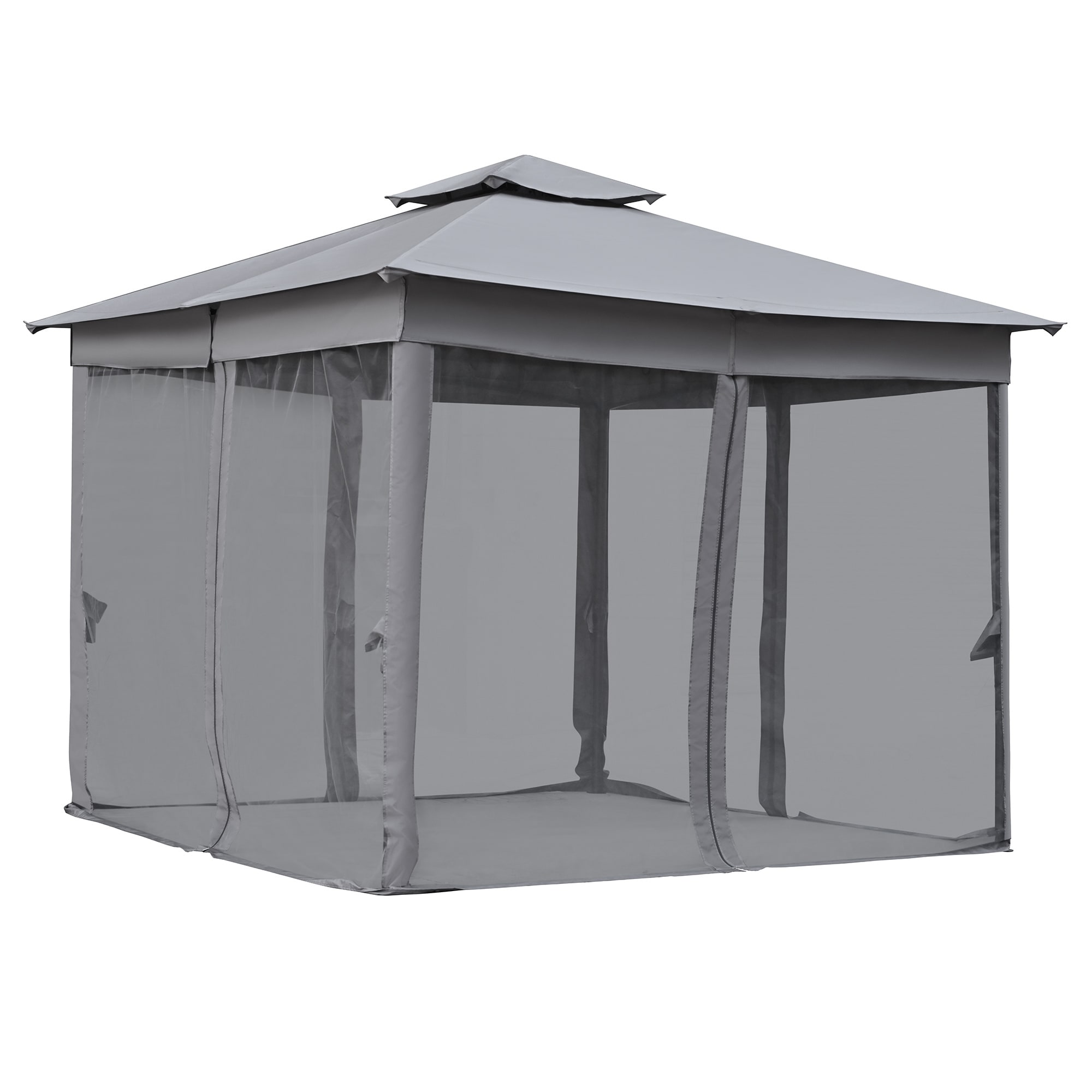 SINOFURN SYB740012WT Wood-Resin-Gazebos - View #14