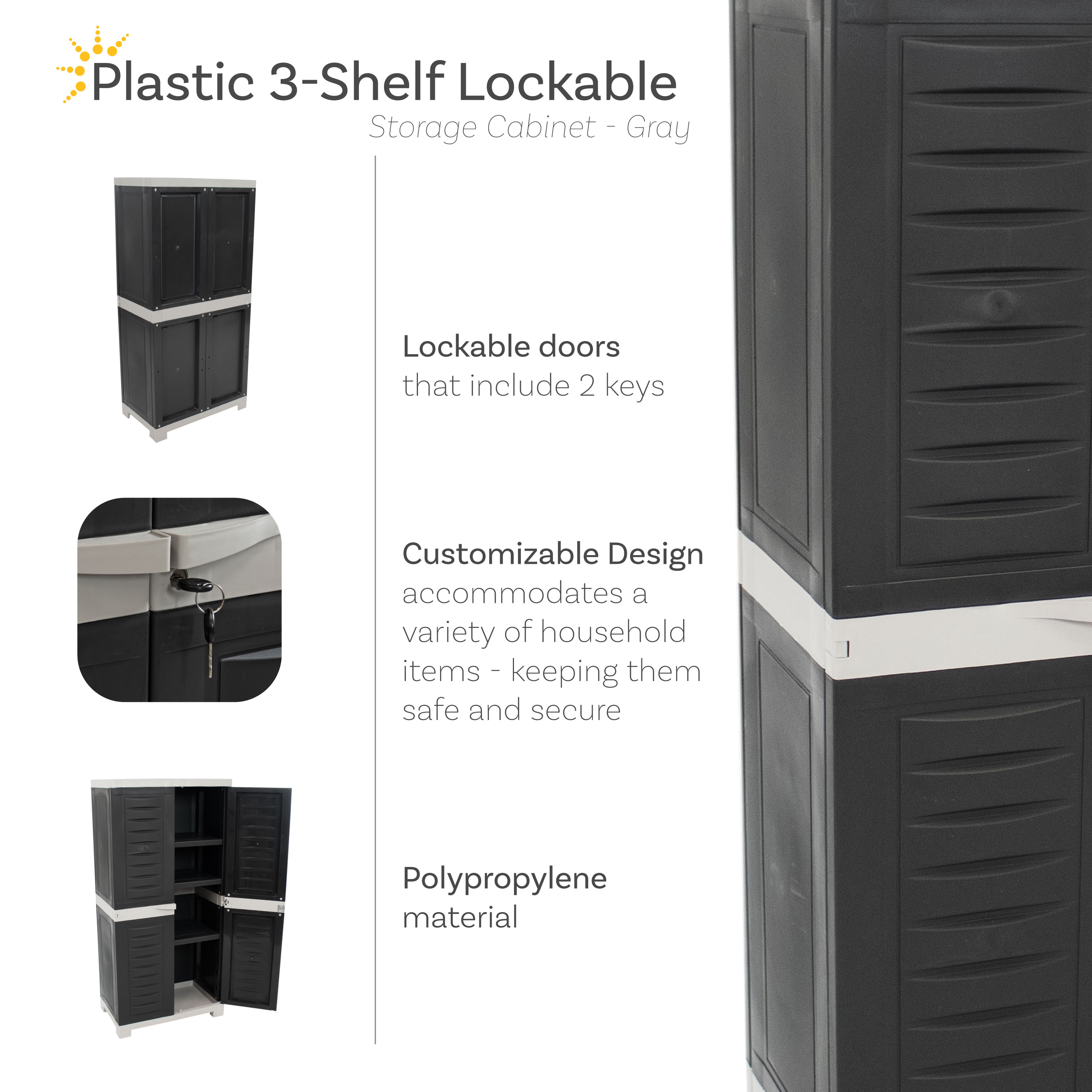Sunnydaze Decor SUP-301 Utility-Storage-Cabinets - View #6