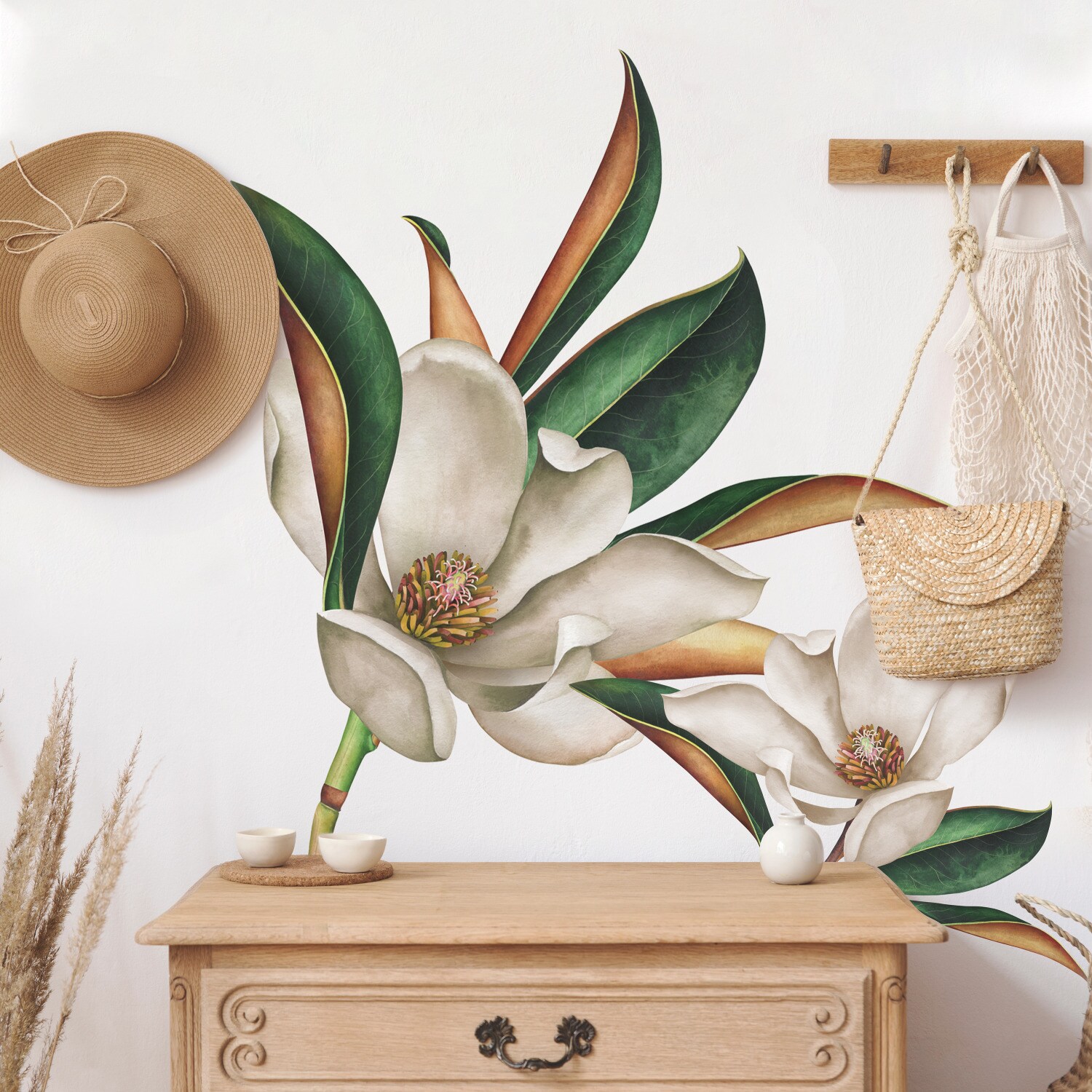 Vintage Magnolia Peel and Stick Giant Wall Decal