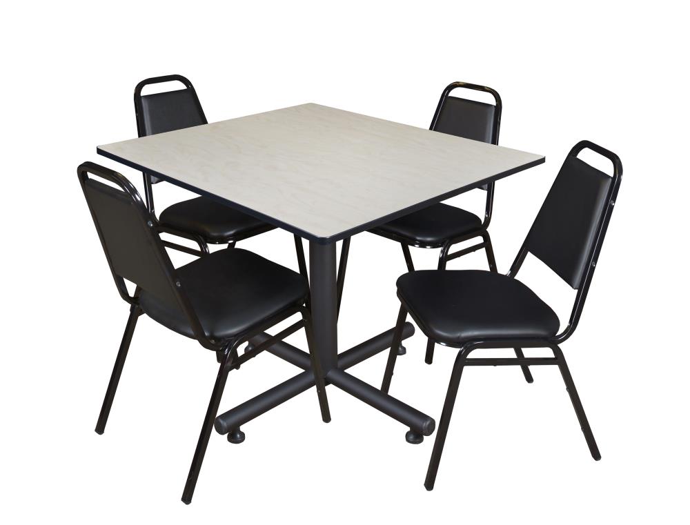 Regency TKB4848PL29BK Breakroom Off-White 4-Person Training Table (48-in W x 29-in H)