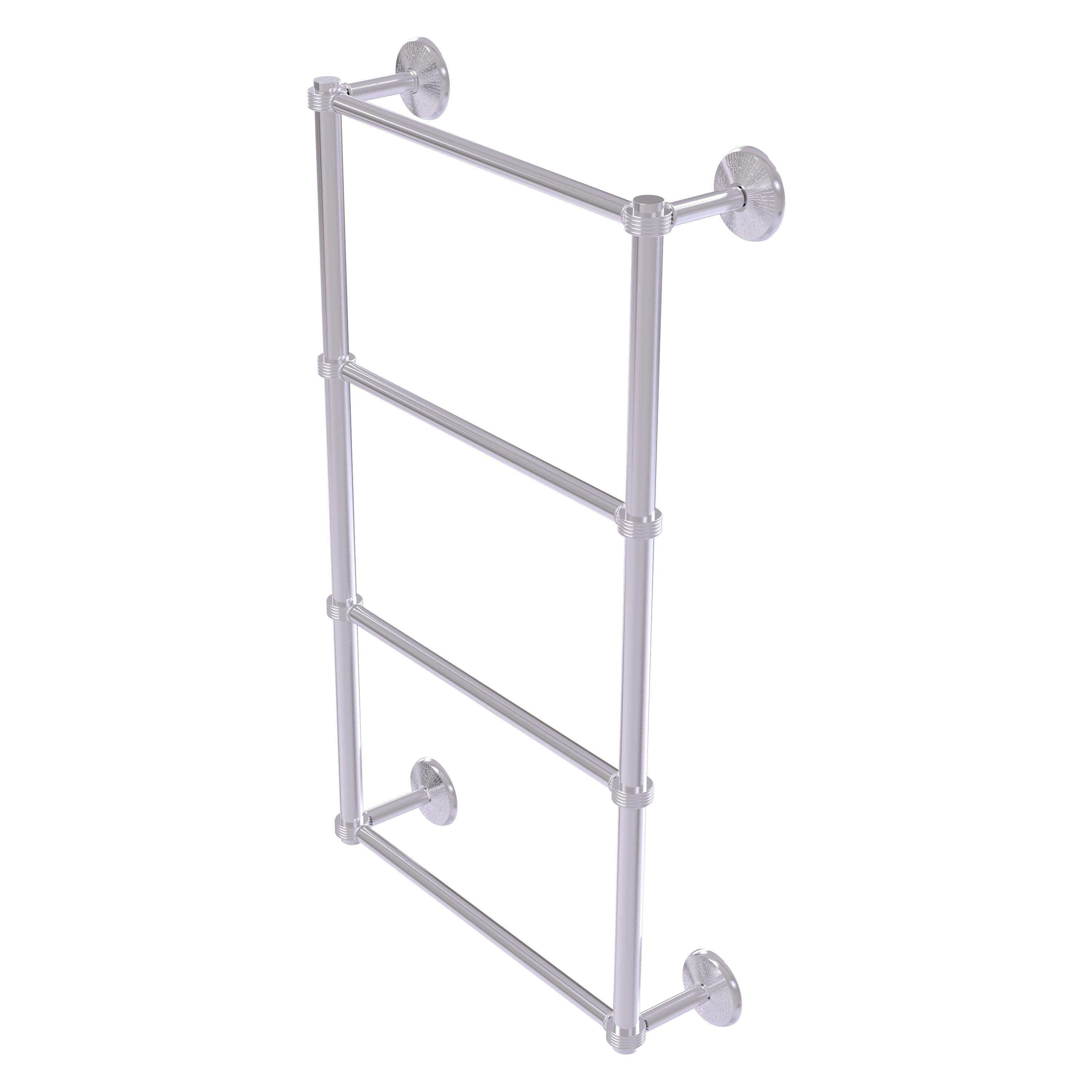 Allied Brass MC-28G-30-SCH Monte Carlo 30-in double Satin Chrome Wall mount 4-tier Towel Bar