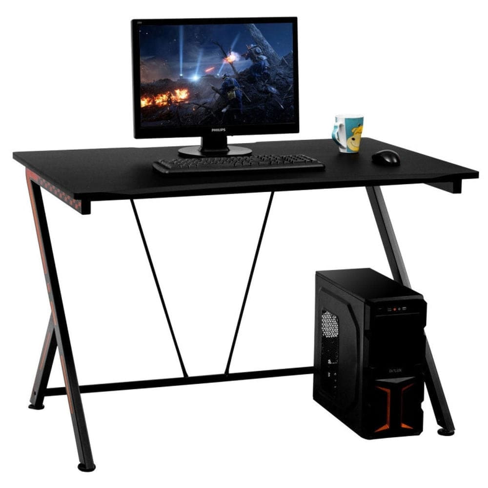 VERYKE Modern Ergonomic Small Space Home Office Study Computer Desk ...