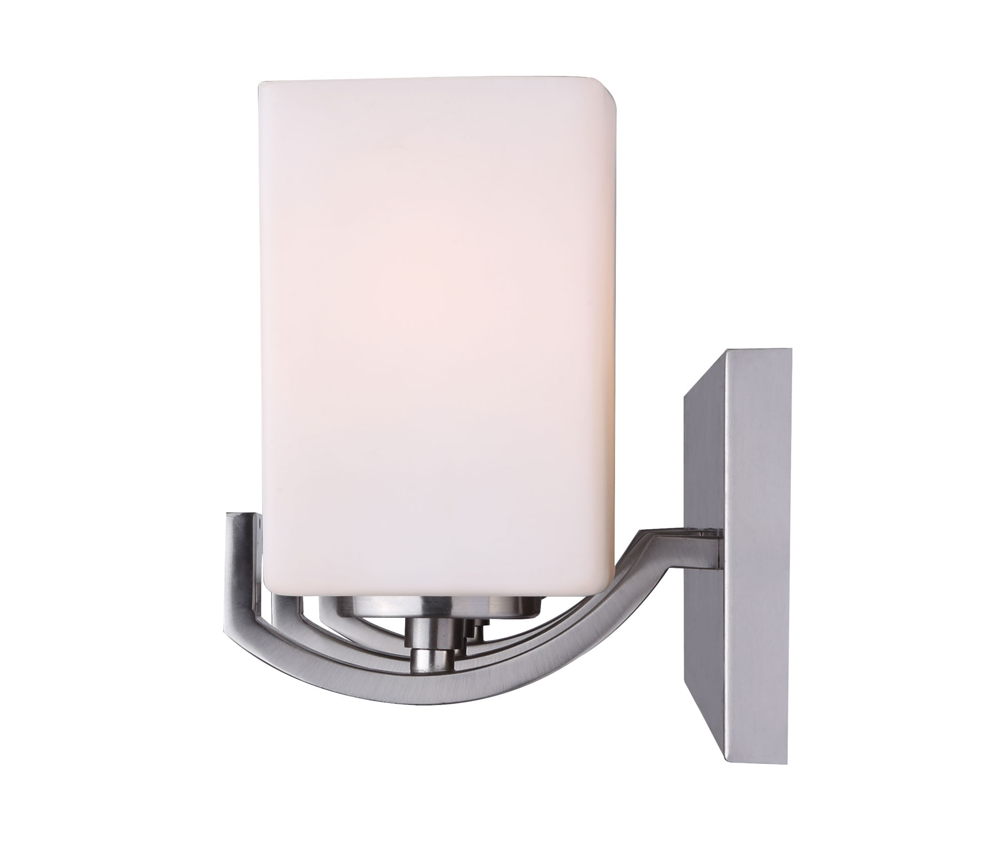 Palmer Contemporary Brushed Nickel 3-Light Vanity with White Opal Glass