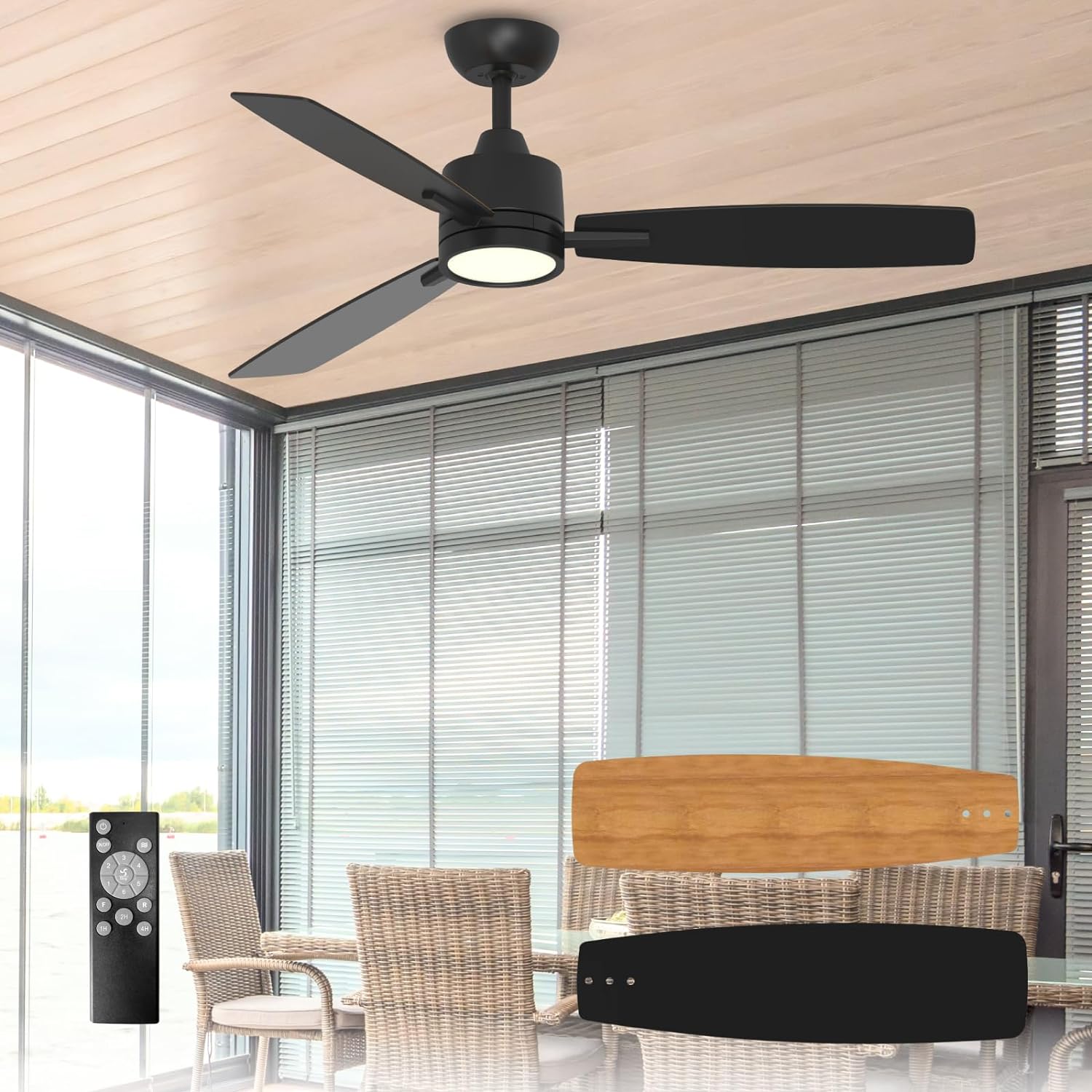 TALOYA TLY52-BK-3D-S3 Ceiling-Fans - View #2